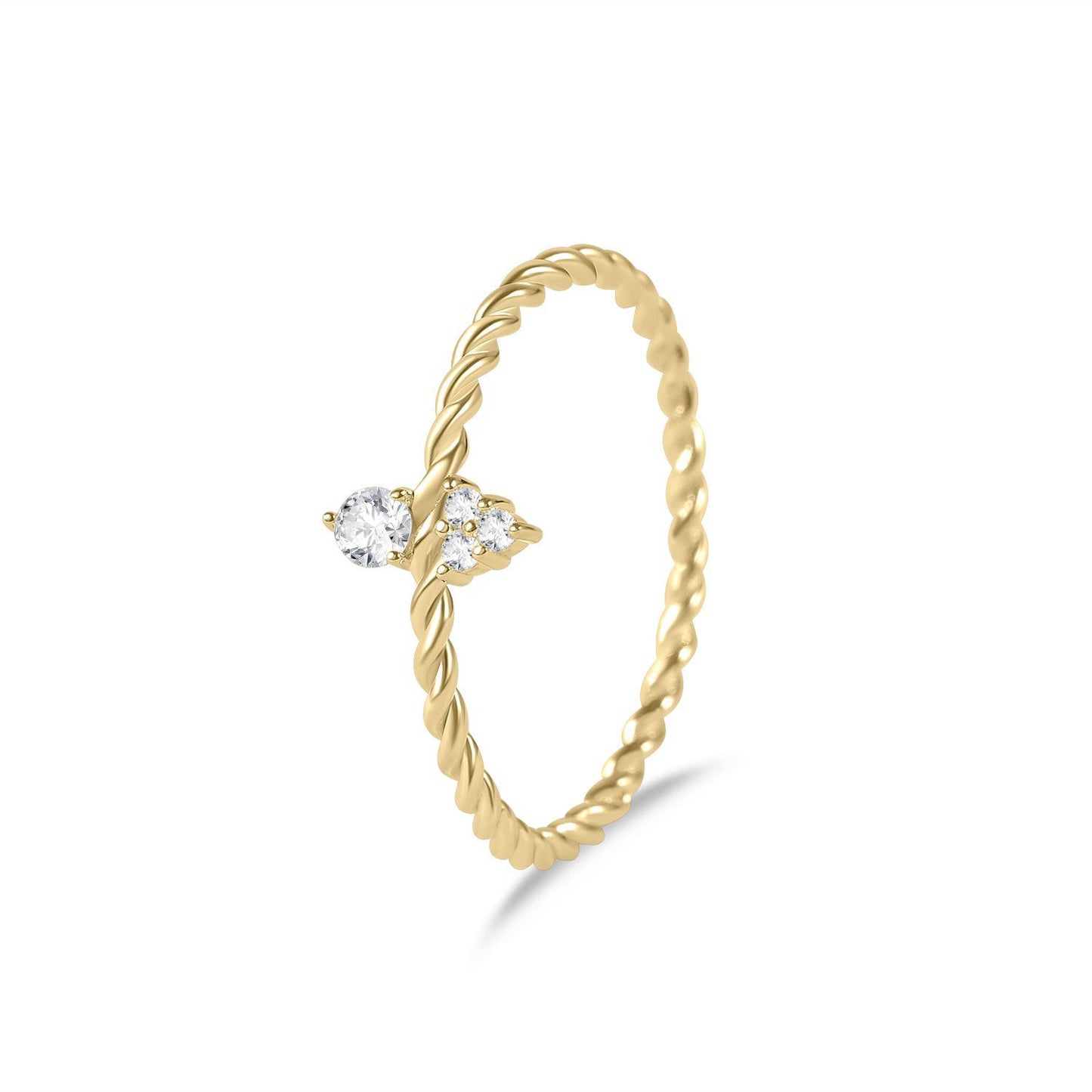 Golden Dawn Series s925Silver Inlaid Moissanite Ring Collection Fresh Style Stacking Set Rings Small Rings for Men and Women