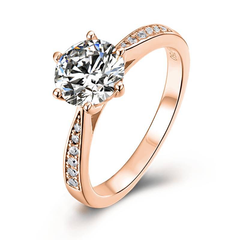 Advanced Sense10K Rose Gold Ring1Custom Pure Moissanite Carat9/14/18K Gold ring