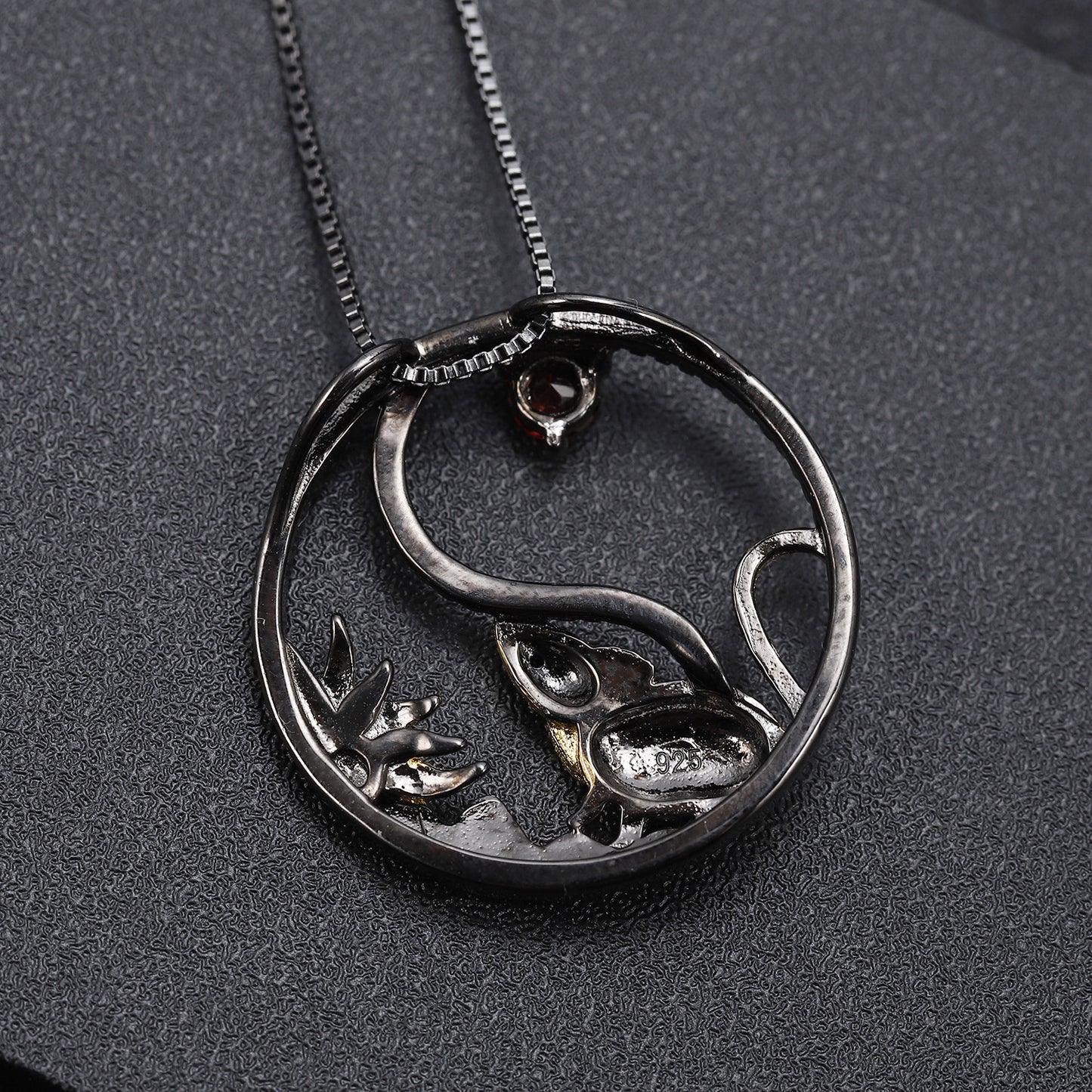 Designer Chinese Style Element Pendant The Zodiac Series: Rat925Silver Natural Gemstone Necklace Pendant