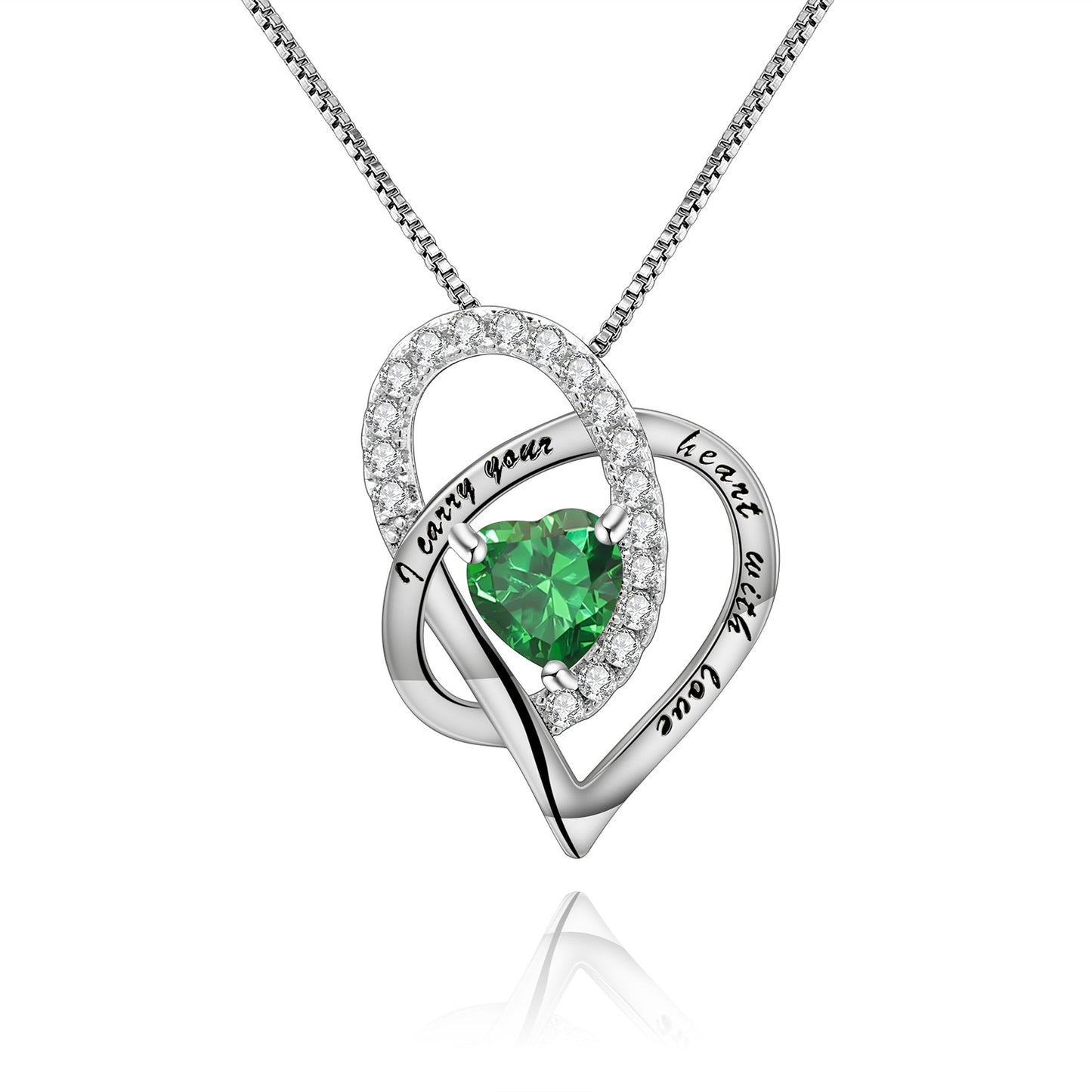 Luxurious High-End Gemstone Pendant Interlocking Design December Birthstone s925Silver Necklace Pendant