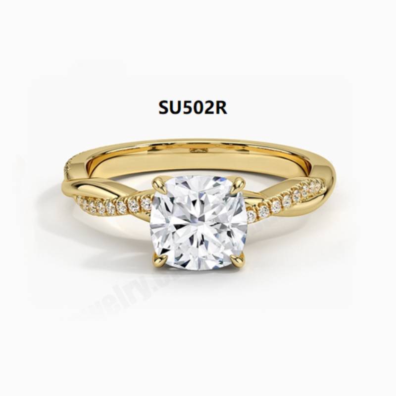 High-end rings s925Sterling Silver Inlaid with Moissanite D Color1Carat Wedding Ring Hot-Selling Ring