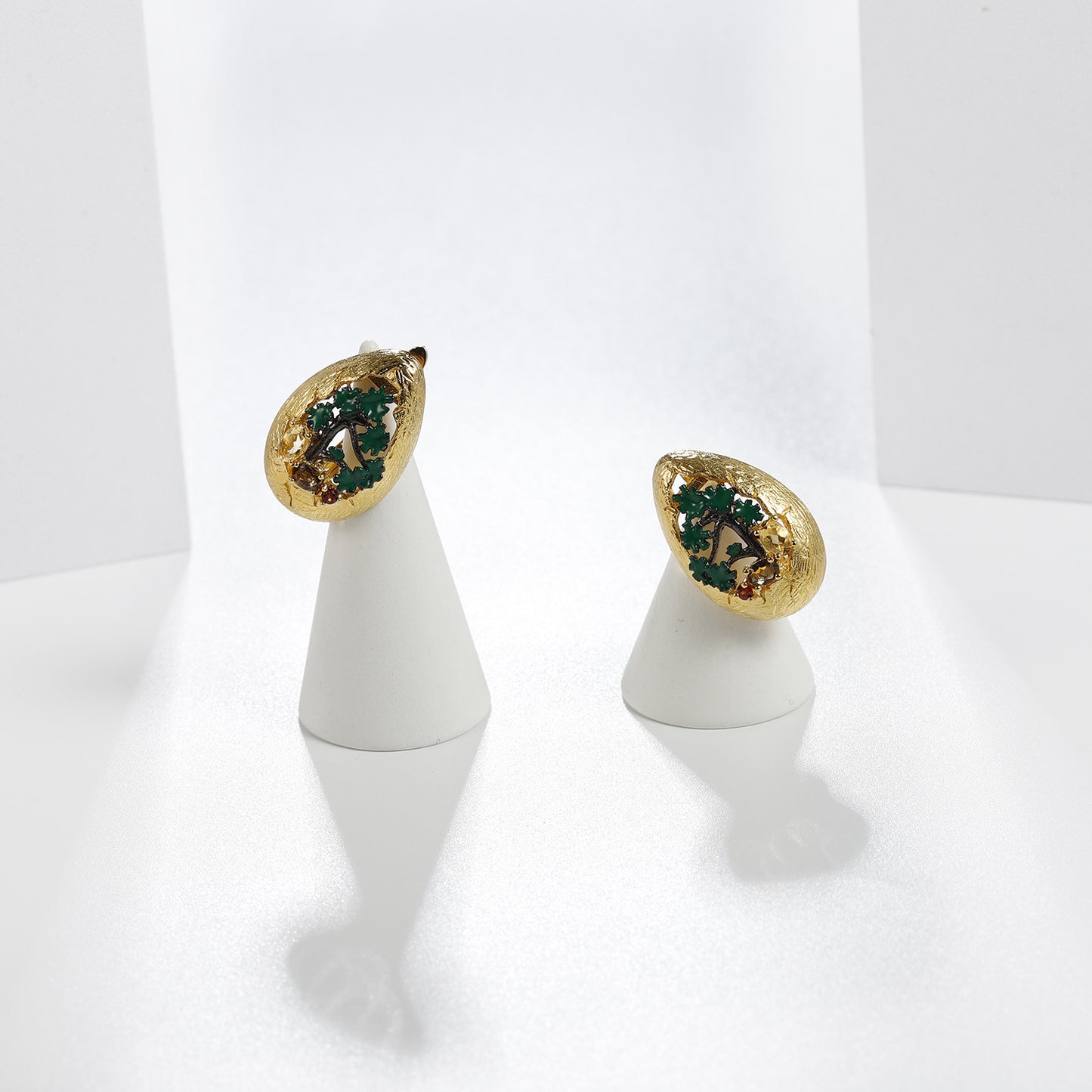 Natural Style Designer Gemstone Earrings Vintage High-end Feel s925Silver Natural Gemstone Earrings