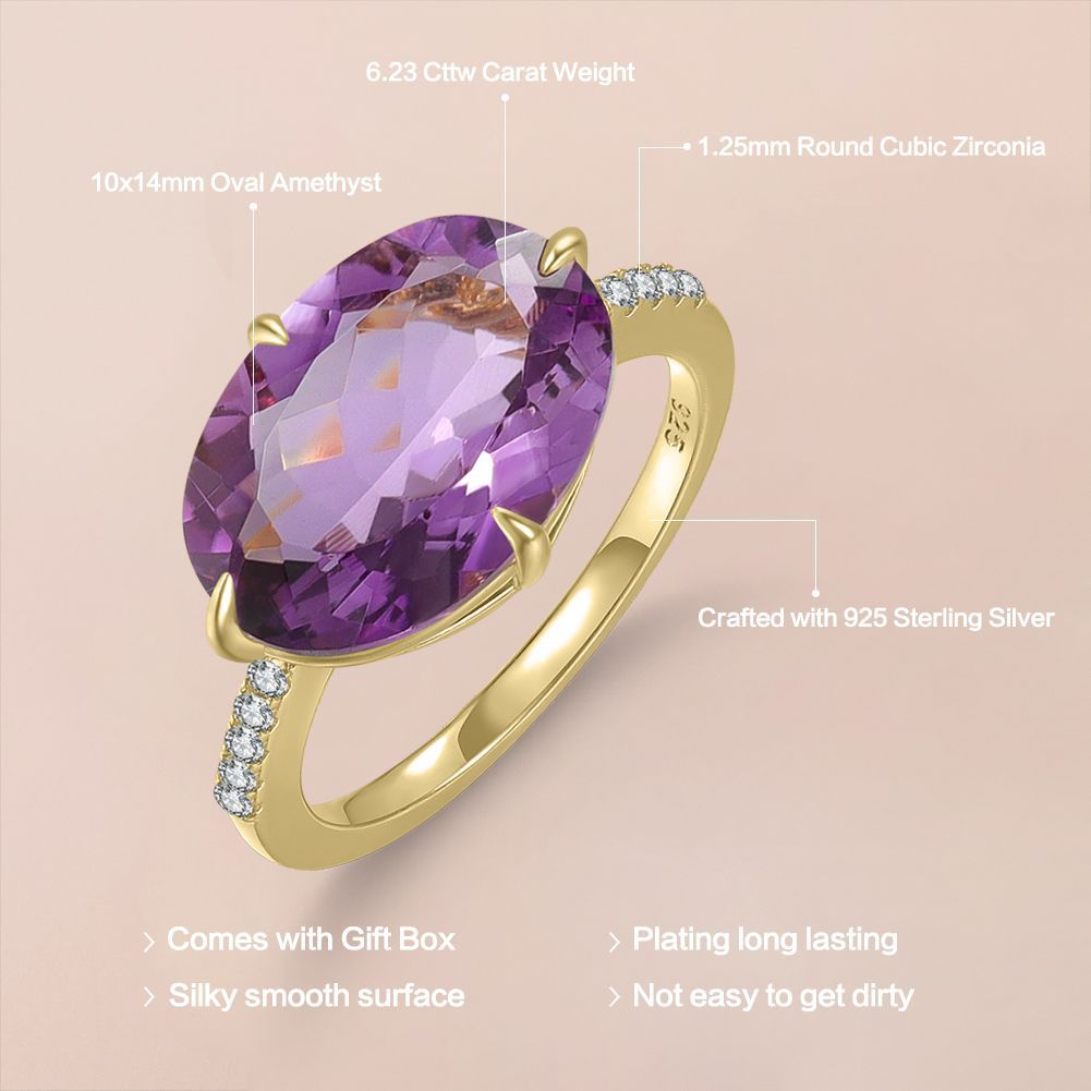 ins Rainbow Color Ring with Large Colorful Gemstones s925Sterling Silver Natural Topaz Crystal Ring
