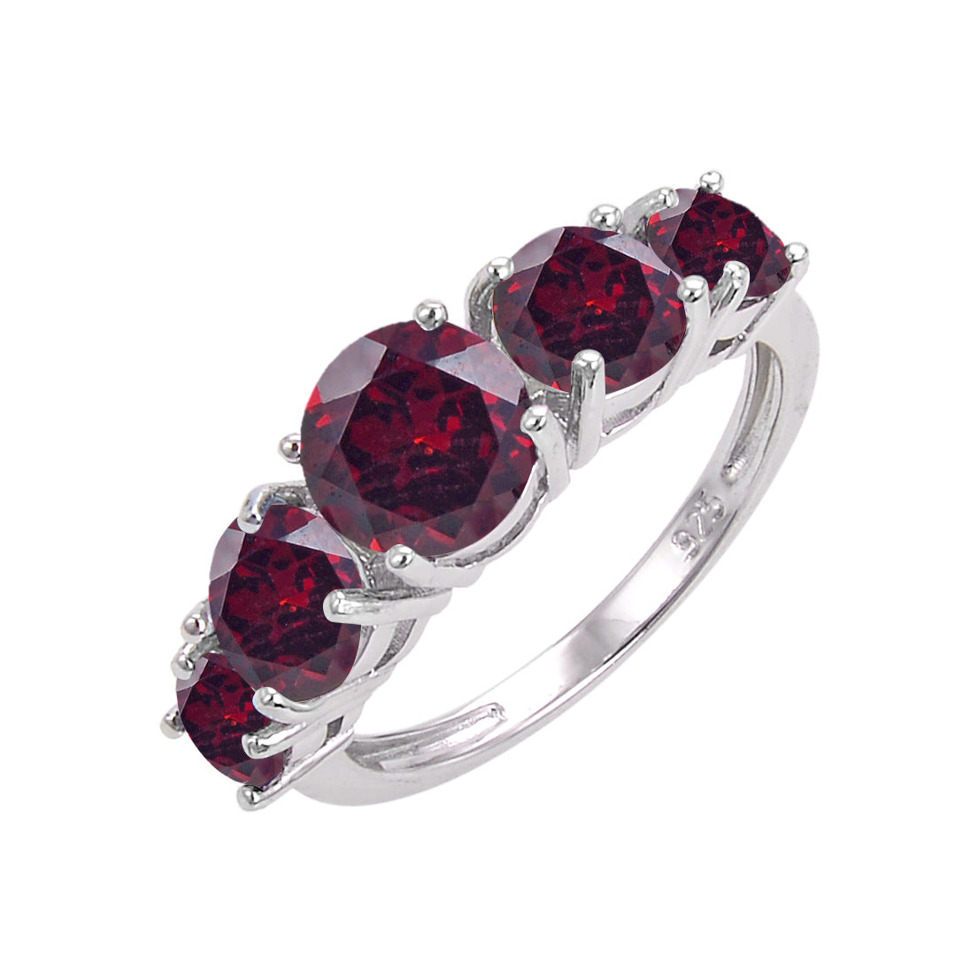 Factory Direct Supply Colorful Crystal Rings for Women Vintage Inlaid Natural Stone s925Silver Color Gemstone Ring