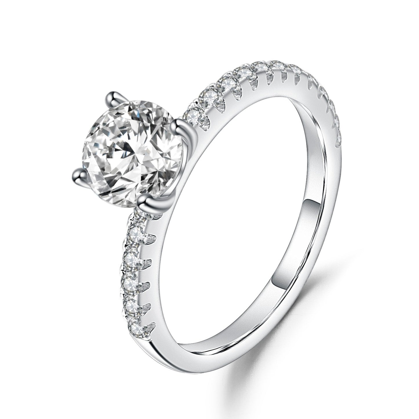 2Carat D Moissanite Luxury Unisex Wedding Ring Full Body9/10/14/18k White Gold Rose Gold Yellow Gold Ring