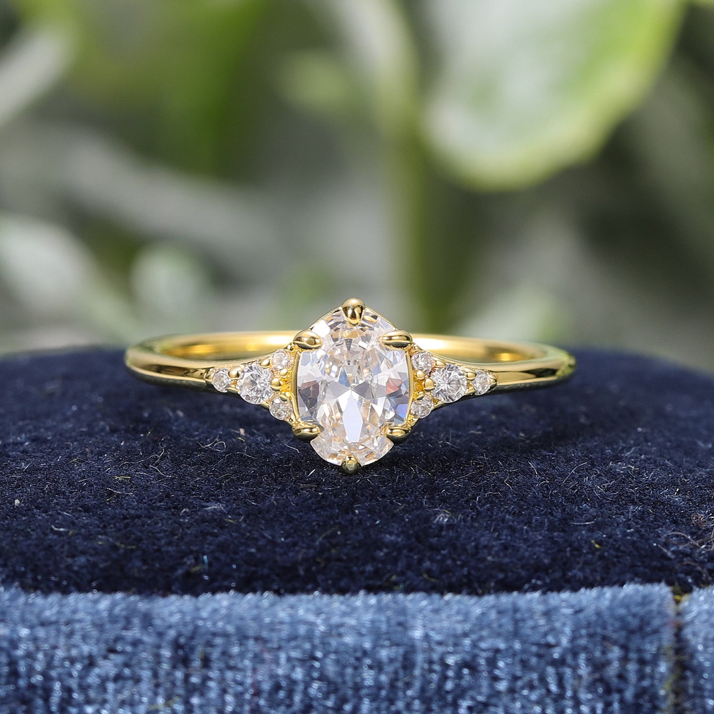 D Colorful Moissanite Ring Fresh Style ins Elegant and Sophisticated Full Body10/14/18k White Gold Rose Gold Yellow Gold Ring