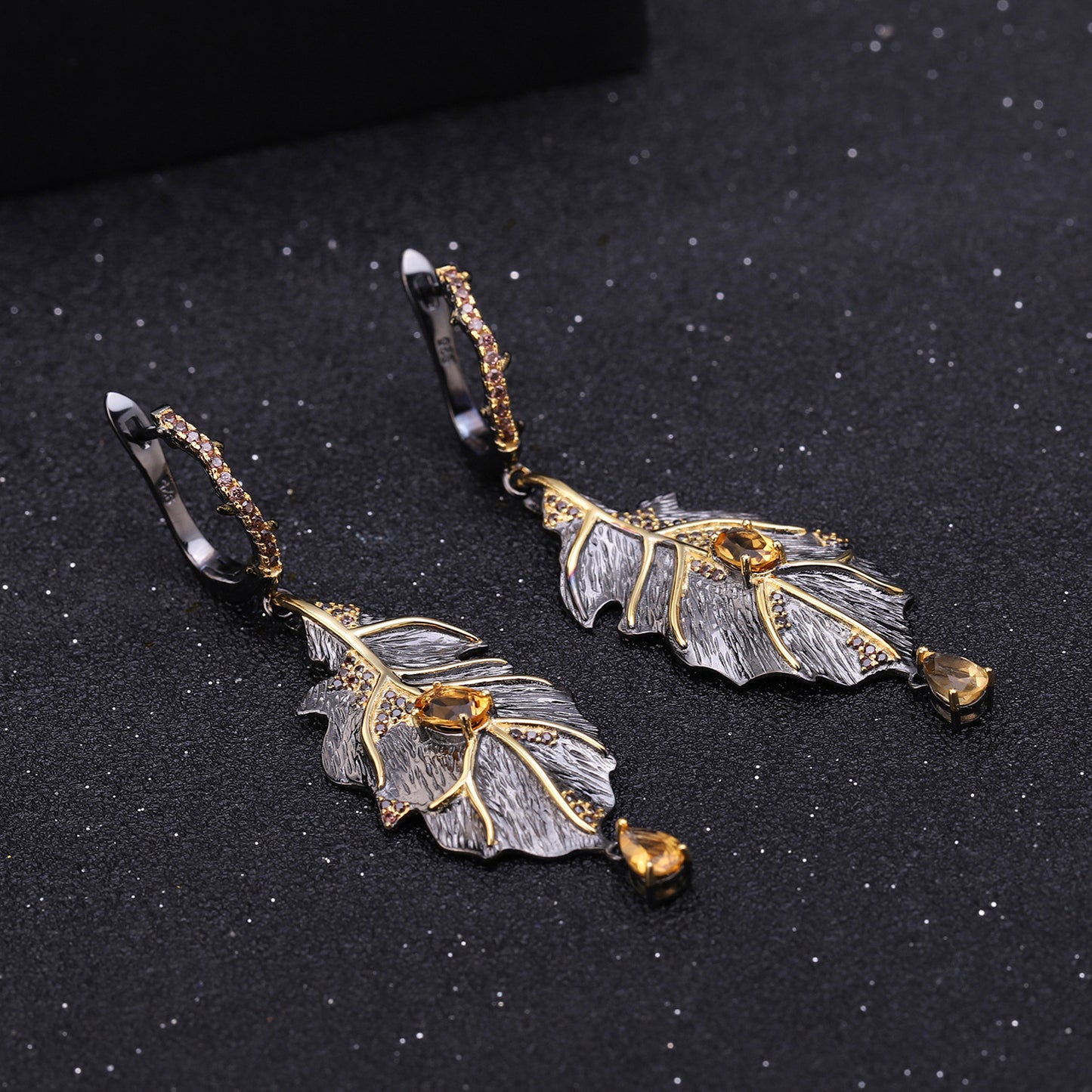 Italian Craft Jewelry Designer Earrings Georgia Personalized Design925Silver Natural Gemstone Earrings