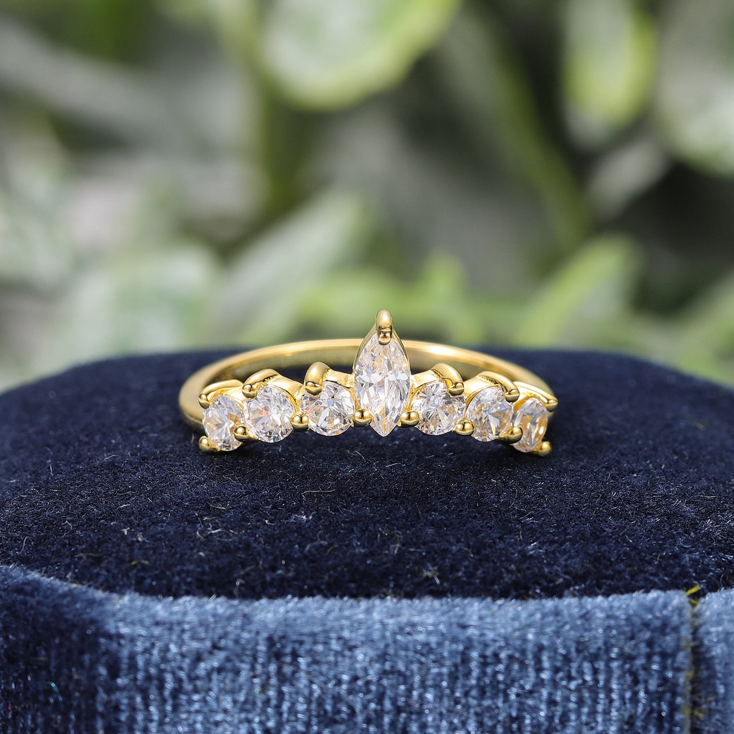 Korean Style Fashionable Hand-Shaping Moissanite Ring10/14/18k White Gold Rose Gold Yellow Gold Ring