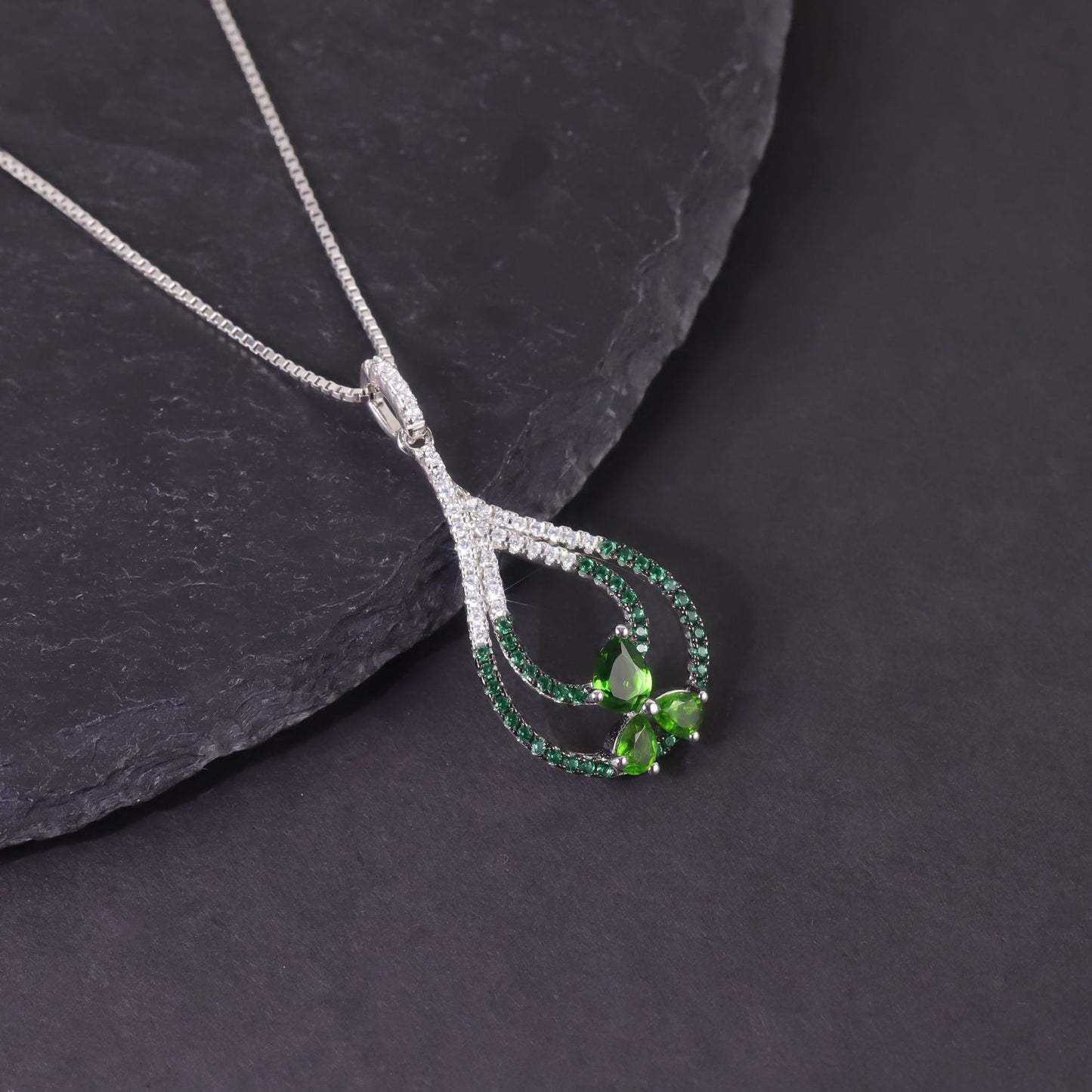 Fresh and Sweet Natural Topaz Necklace s925Sterling Silver Inlaid Translucent Amethyst Pendant High-end Jewelry