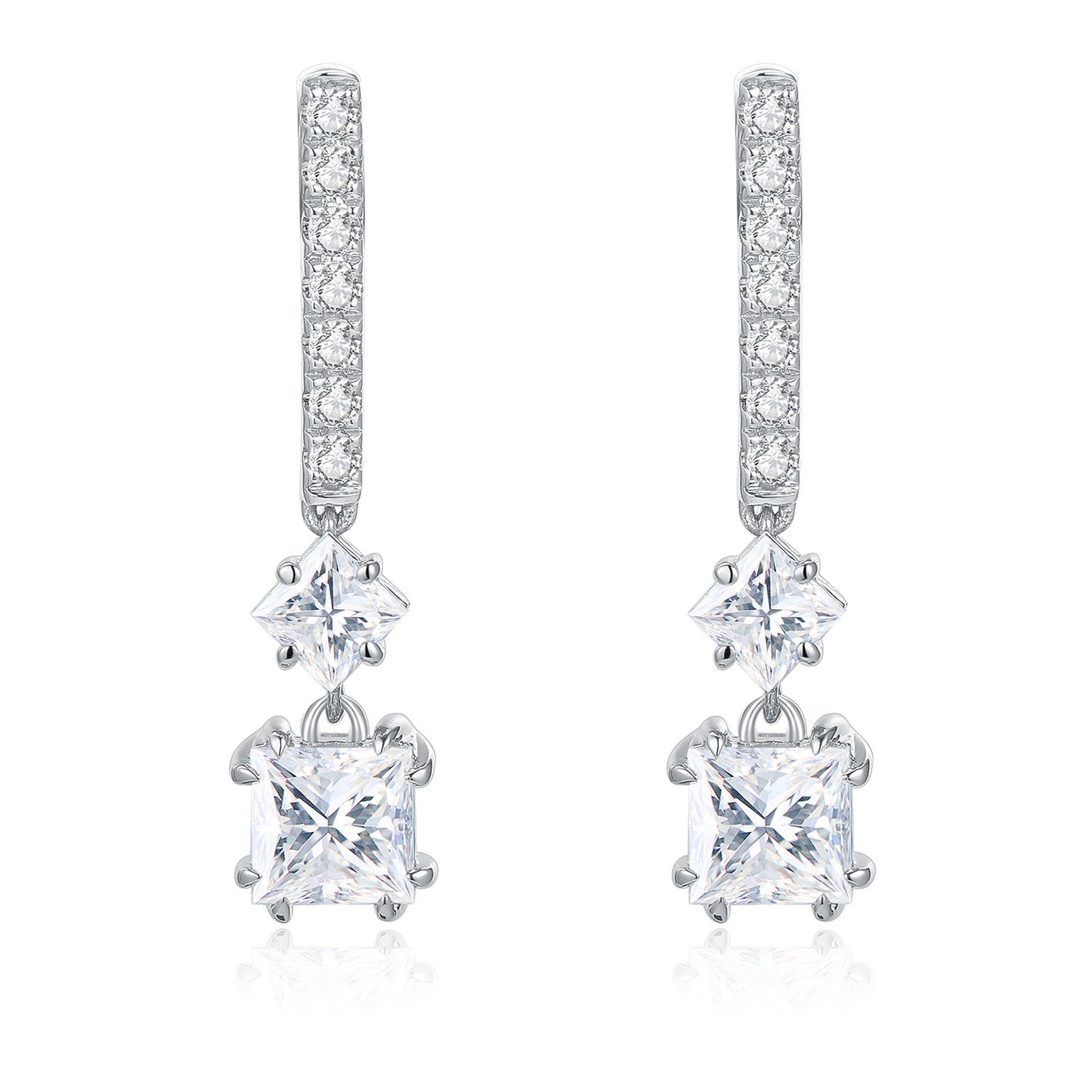 Unique Design Irregular Cultivated Diamond Stud Earrings14k Gold Inlaid Real Diamond Radiant Earrings for Women k Gold earrings