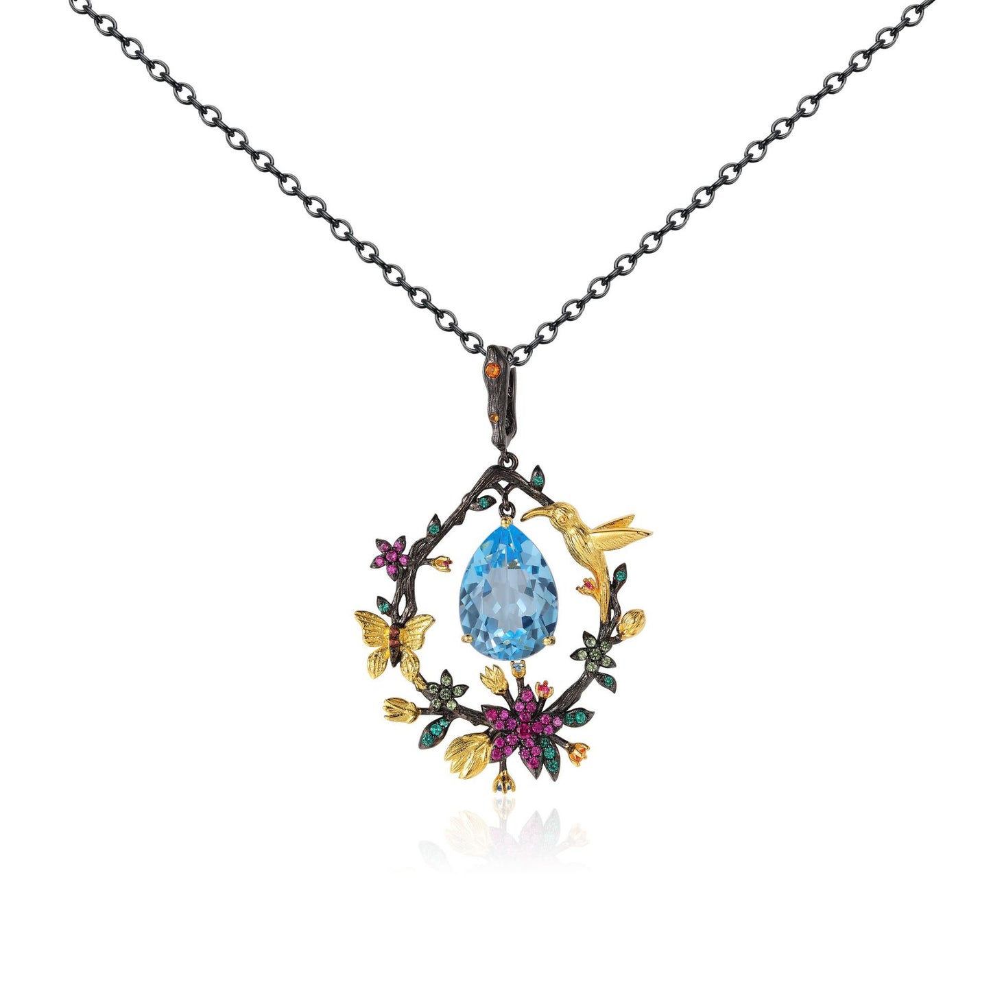 Springtime Joy Pendant925Silver Natural Gemstone Necklace with a Fresh and Natural Design for Women ins Wind