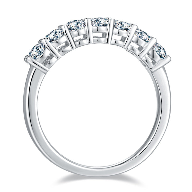 Unique Index Finger Ring s925Sterling Silver Plated18k Gold Inlaid Moissanite Ring Oval Egg Shape Moissanite Ring