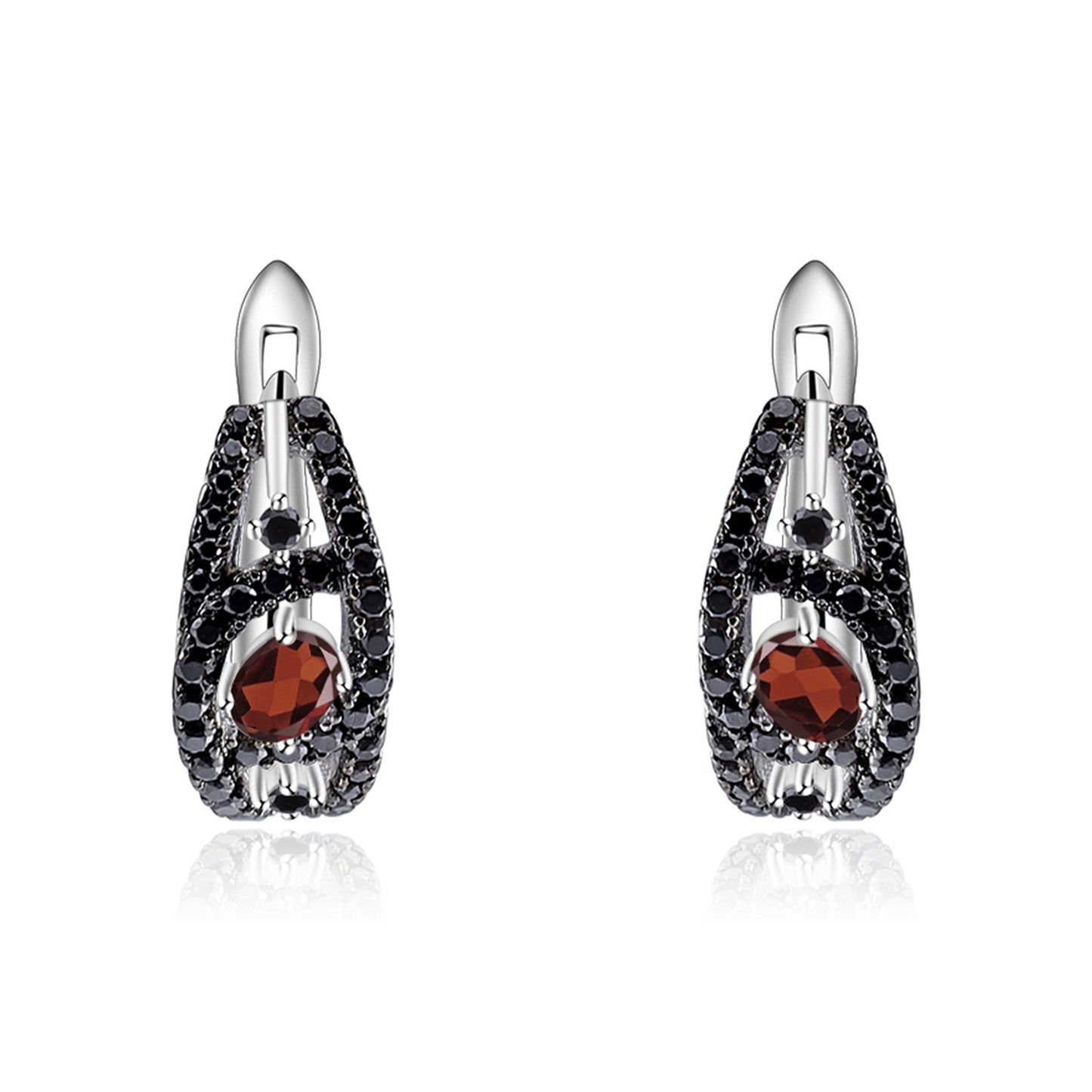 Luxurious and High-end Natural Amethyst Earrings from the Prosperous Series925Silver Inlaid Gemstone Stud Earrings
