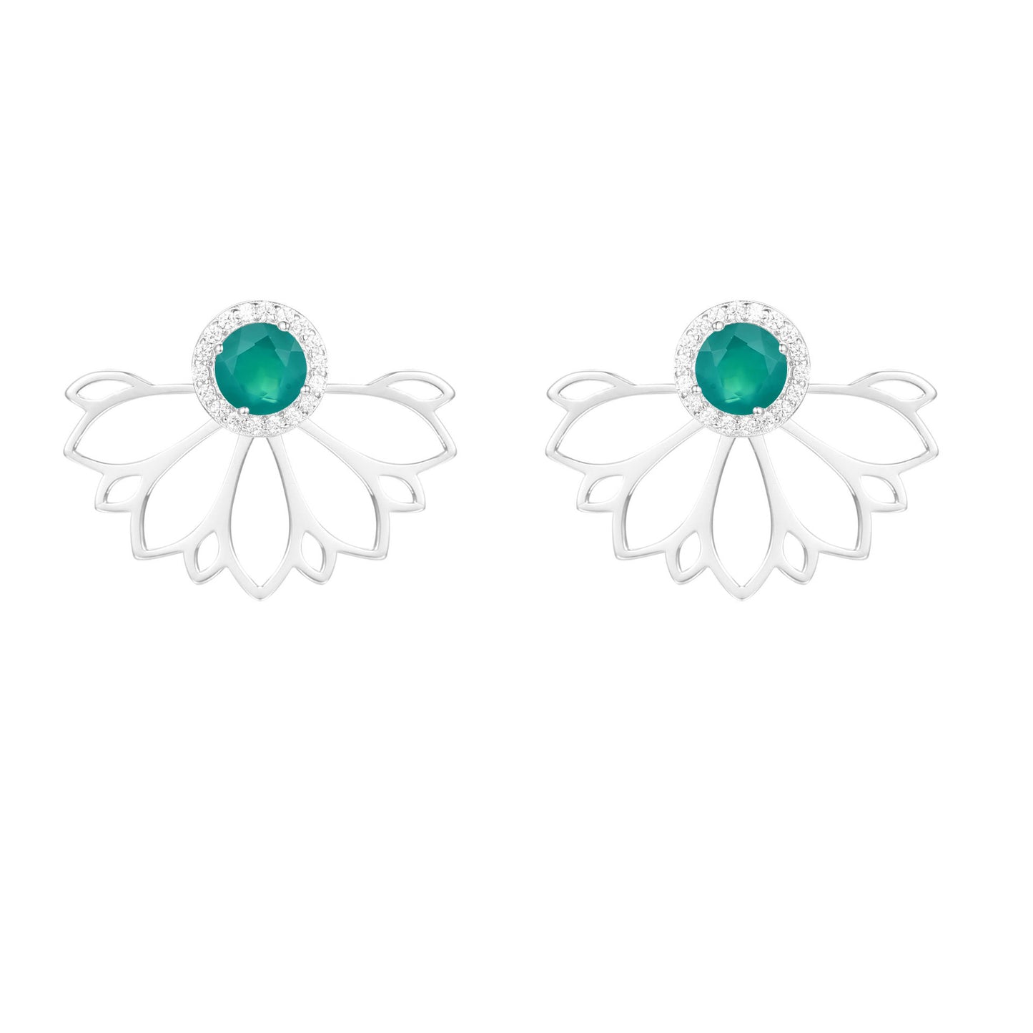 New Creative Design Natural Topaz Earrings French Romantic Style s925Silver Inlaid Natural Gemstone Earrings