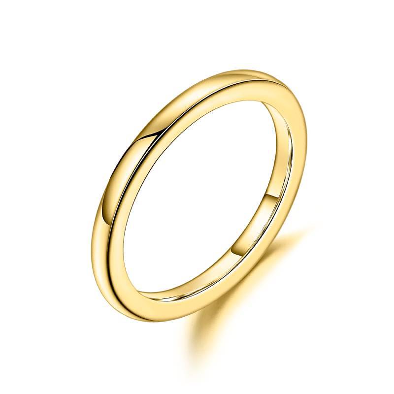 Minimalist Cool Style Plain Ring Full Body9/10/14/18k White Gold Rose Gold Yellow Gold Ring for Men and Women