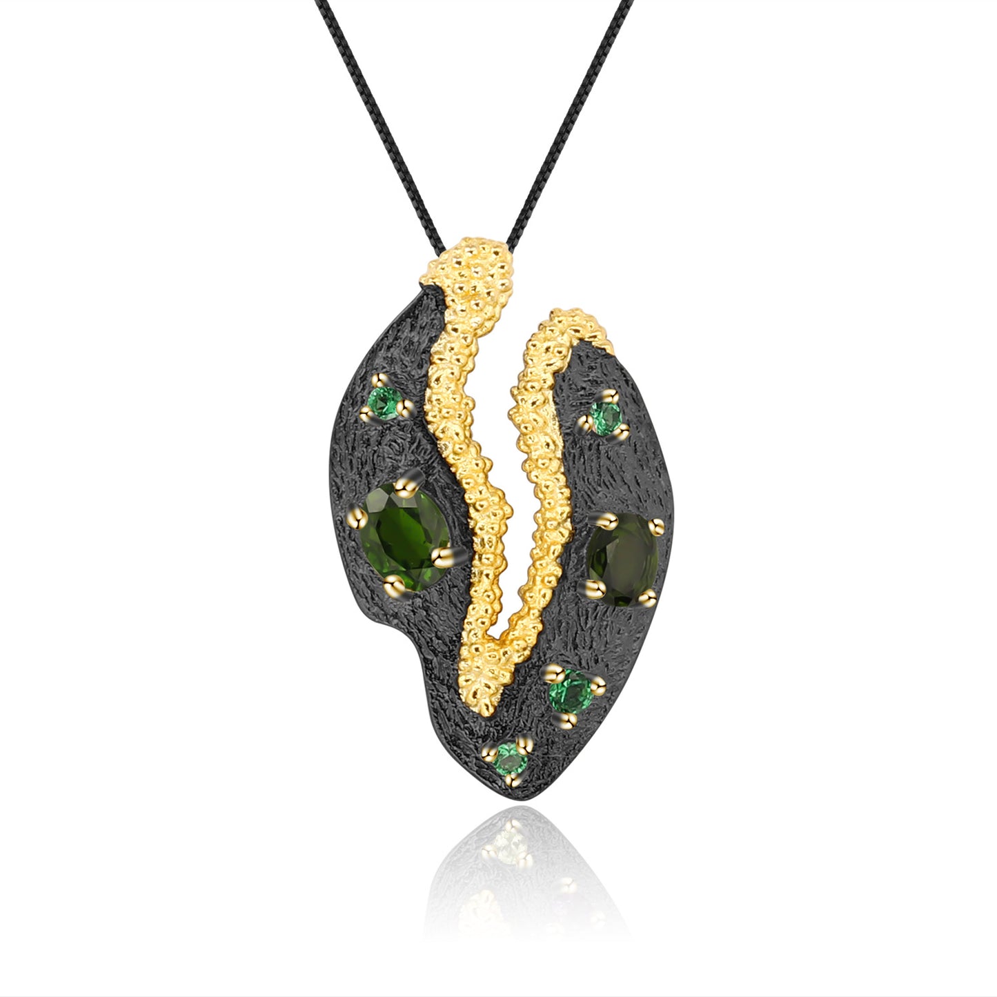 Italian Craft Designer Gemstone Pendant Vintage Style with a Sense of Sophistication925Silver Natural Gemstone Necklace Pendant