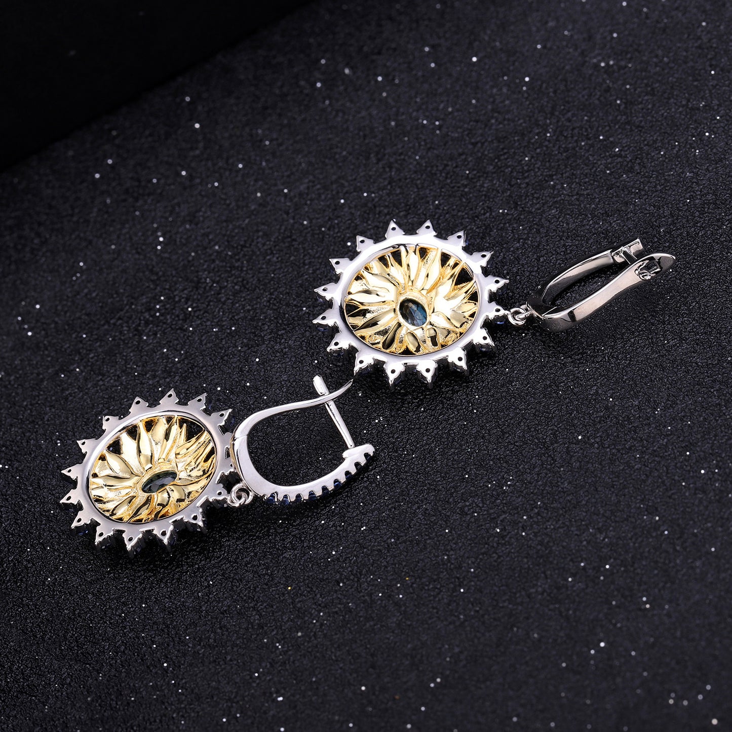 Italian Craft Designer Jewelry Earrings High-end Natural Style s925Sterling Silver Natural Topaz Earrings