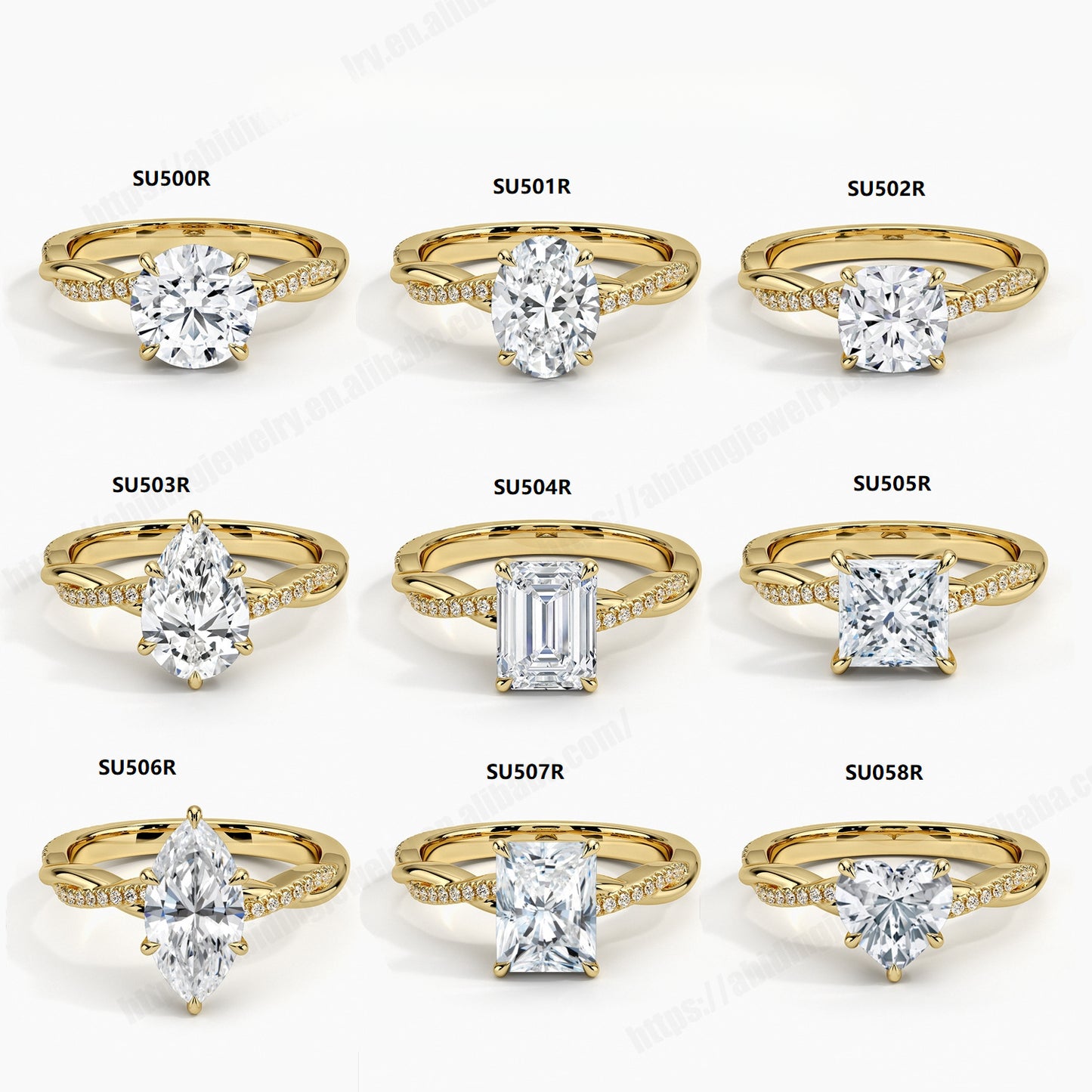 Advanced Sense14k Gold Ring with Moissanite1Carat Wedding Ring9/10/18k Genuine Gold Ring