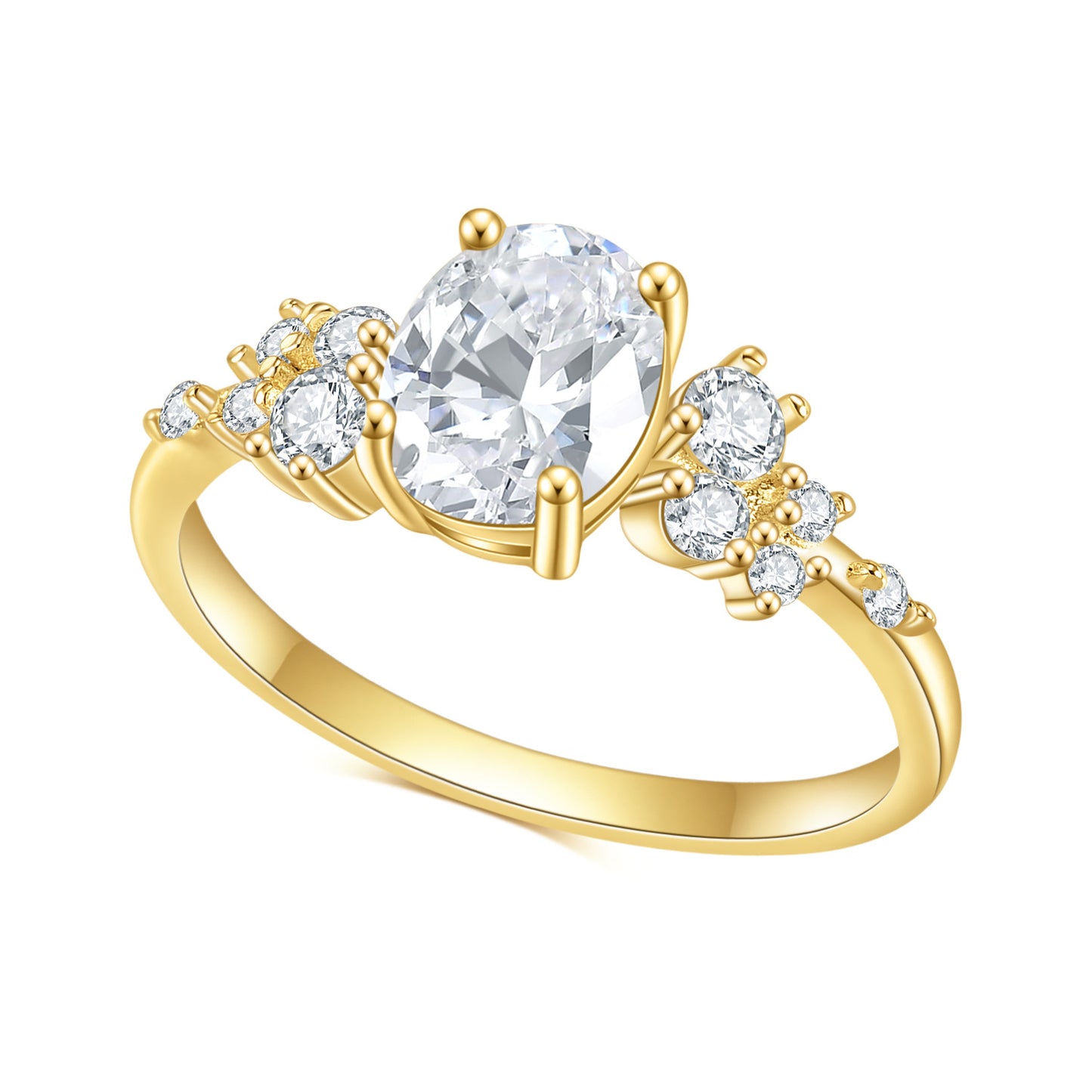 Advanced Sense ins Fresh Style1Carat Moissanite Ring10/14/18k White Gold Rose Gold Yellow Gold Ring