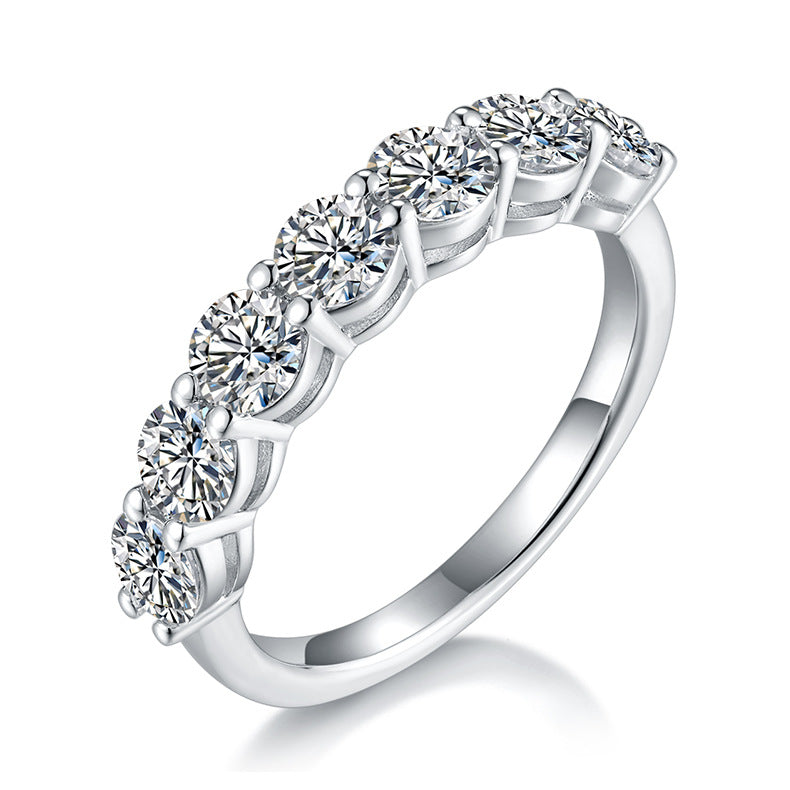 Tail Ring s925Sterling Silver Plated18k Gold Inlaid Moissanite Ring Custom Ring Personality2024Popular