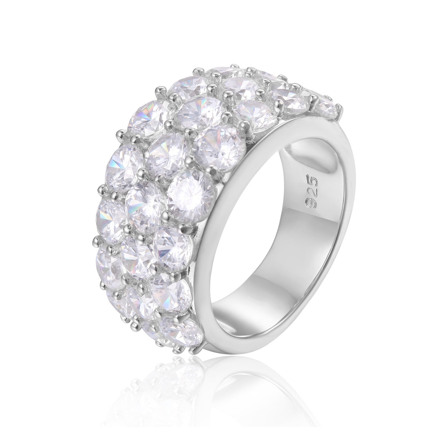 Natural Garnet Ring s925Sterling Silver Gemstone Inlaid Personality Zircon Ring Factory Direct Sale