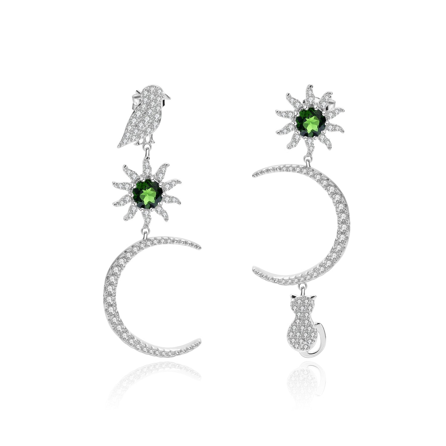 French Romantic Light Luxury Style Designer Earrings s925Silver Inlaid Gemstone Natural Amethyst Stud Earrings