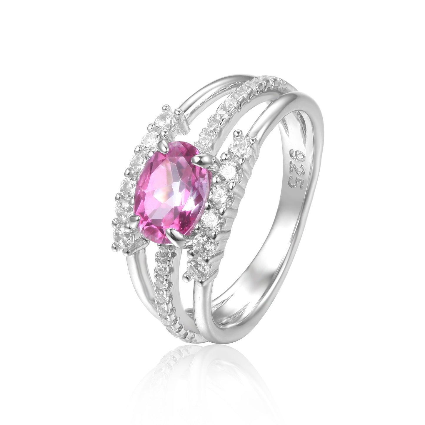 Niche Design Sleeping Beauty Turquoise Ring s925Sterling Silver Plated18k Gold Powder Topaz Ring