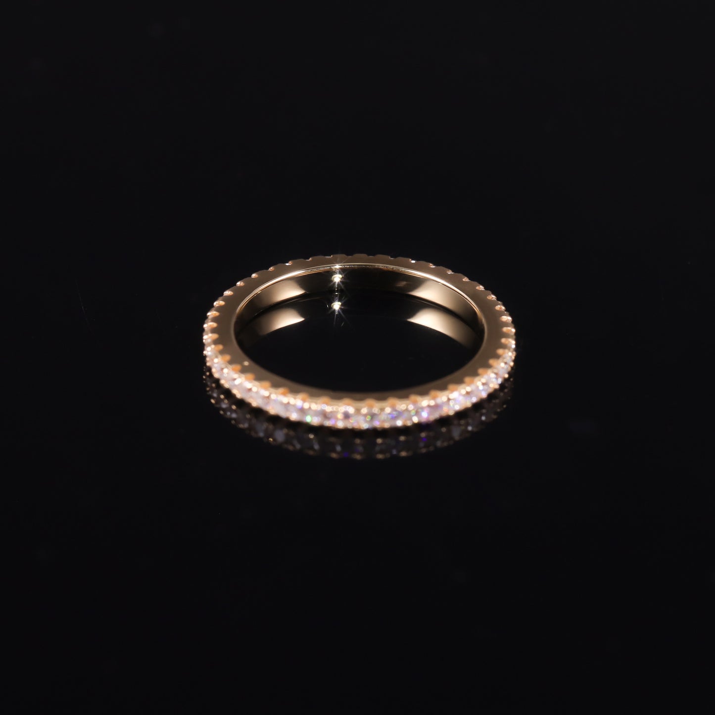 Simple ins Wind18K Rose Gold Ring Moissanite Ring Custom Pure9/10/14K White Gold Ring