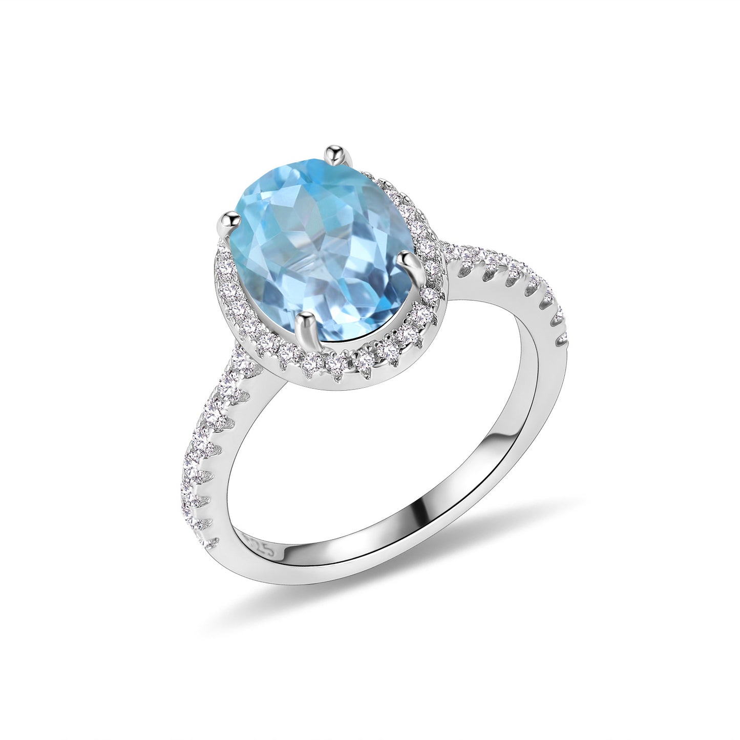 Vintage Oval Ring s925Sterling Silver Inlaid with Natural Crystal Garnet7*9mm Topaz Rainbow Ring