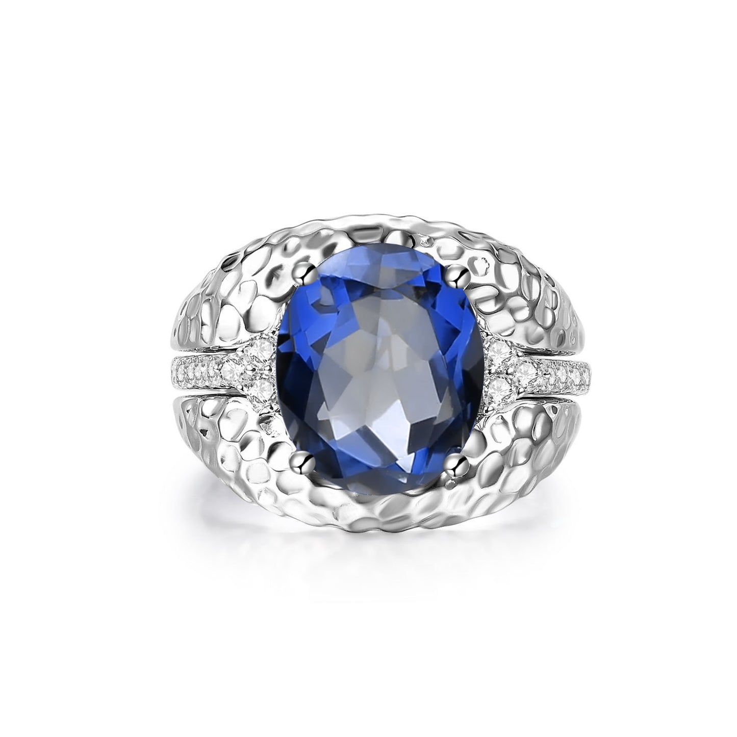 New Vintage Style High-End Ring Set for Layering s925Sterling Silver Inlaid Colorful Gemstone Ring Russia