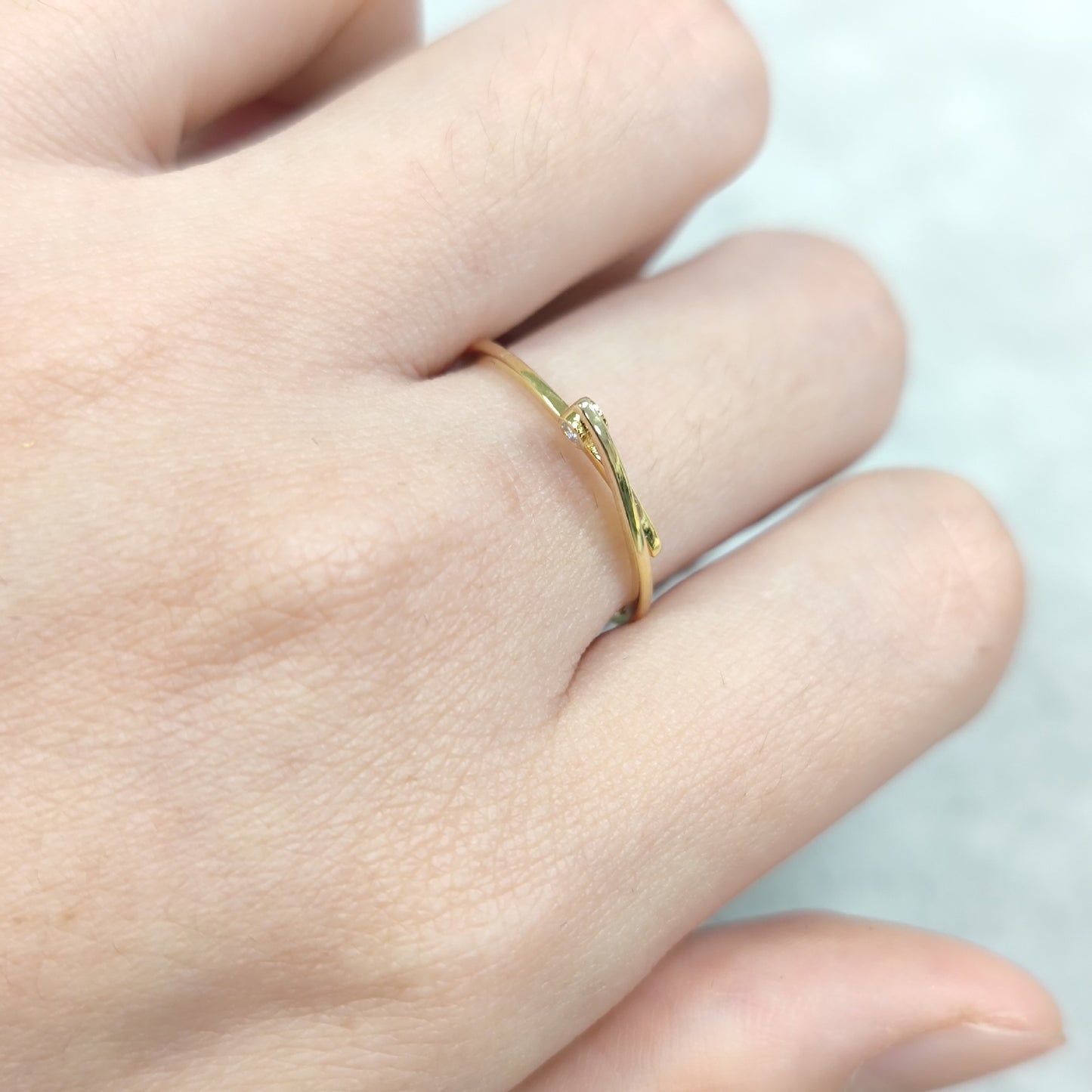 Korean and Japanese Style Fashion Gold-Plated Rings s925Sterling Silver Moissanite Gold Dawn Series Ring2024Popular