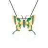 Designer Brooch Pendant Dual-use Butterfly Design High-end Feel s925Silver Inlaid Natural Amethyst Necklace Pendant
