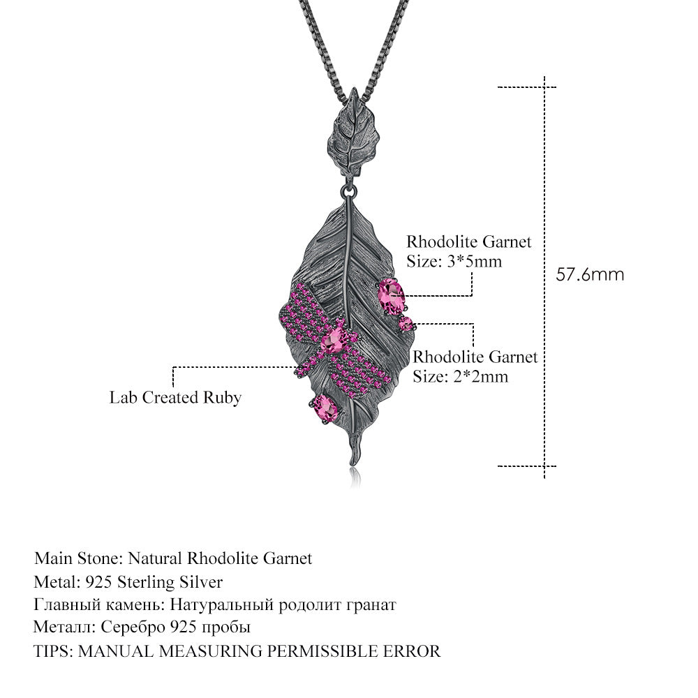 Autumn Leaf Dragonfly Designer High-End Jewelry Set 925Silver Natural Gemstone Ring Earrings Pendant