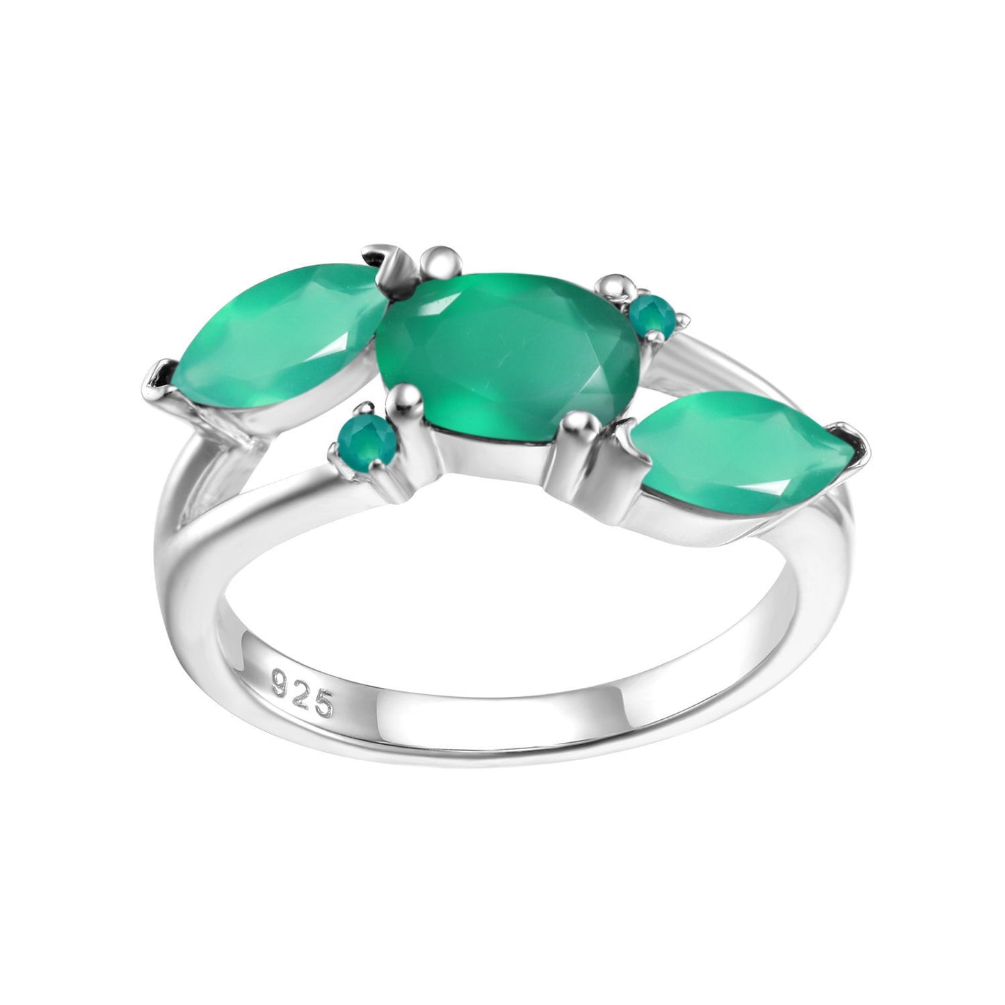 New Design Sense Natural Gemstone Ring Fashion Temperament s925Silver Inlaid Gemstone Amethyst Ring