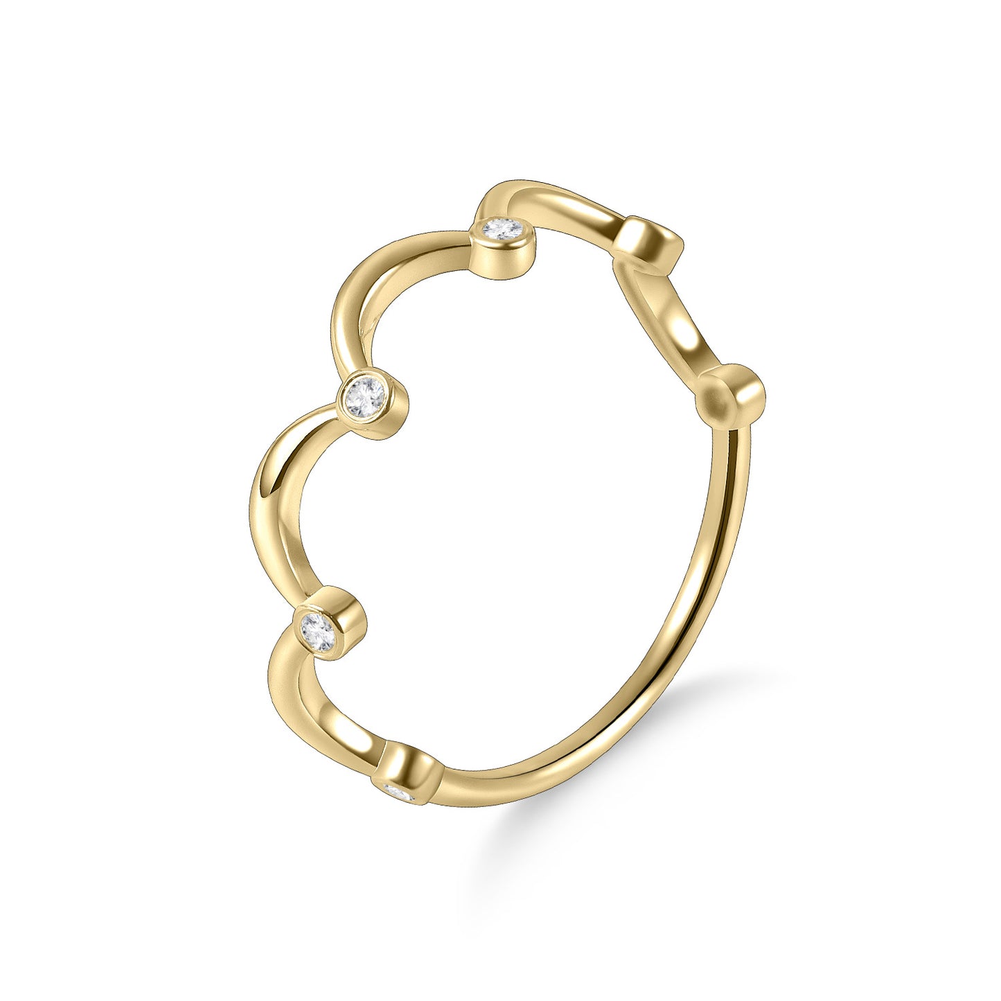 Lace Golden Dawn Series Ring Ornament s925Sterling Silver Inlaid with Moissanite Ring Niche Design