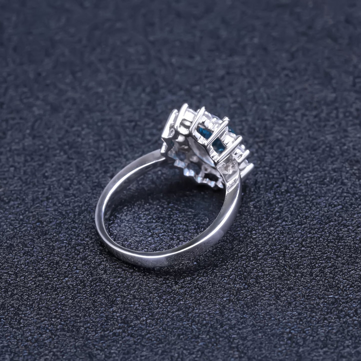 Jewelry Luxury Gemstone Inlay Vintage Design Fashion s925Sterling Silver Natural Topaz Ring