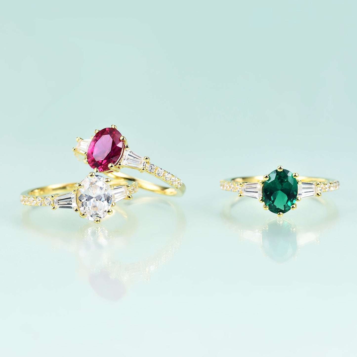 S925Sterling Silver Inlaid Emerald Nano Ring Fashionable and Elegant Light Luxury Colorful Gemstone Plated14k Gold Ring