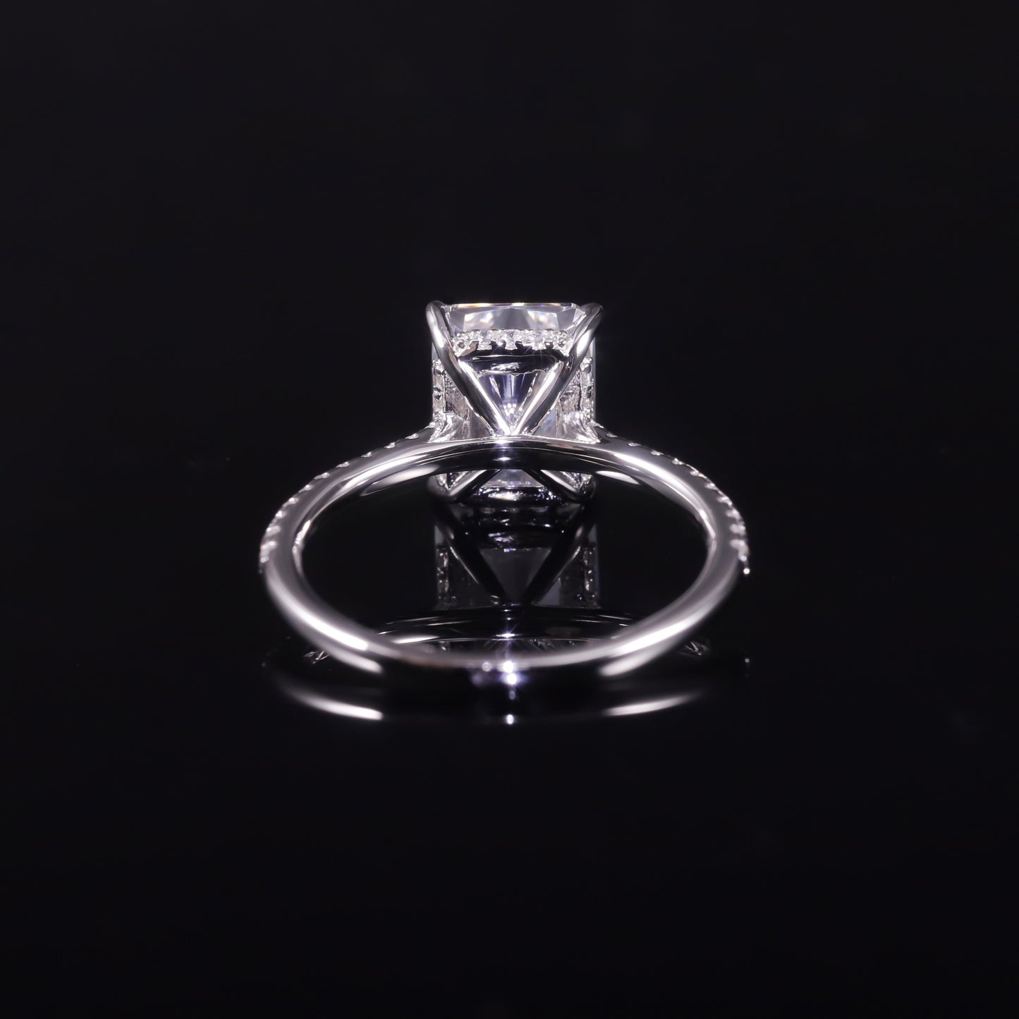 Hot Sale3Carat Wedding Ring Large Main Stone Ring s925Sterling Silver Ring with Moissanite