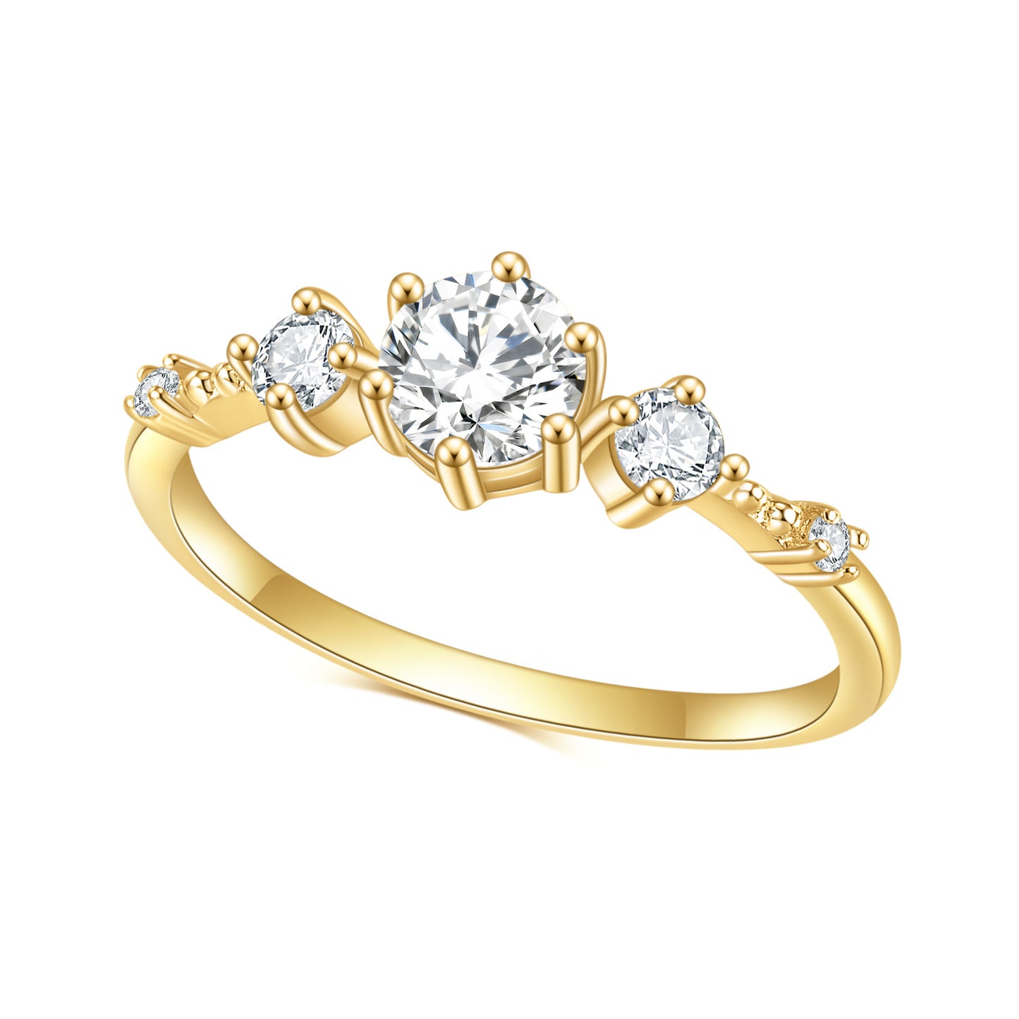 Advanced Sense ins Wind0.5ct Moissanite ring10/14/18k White Gold Rose Gold Yellow Gold Ring