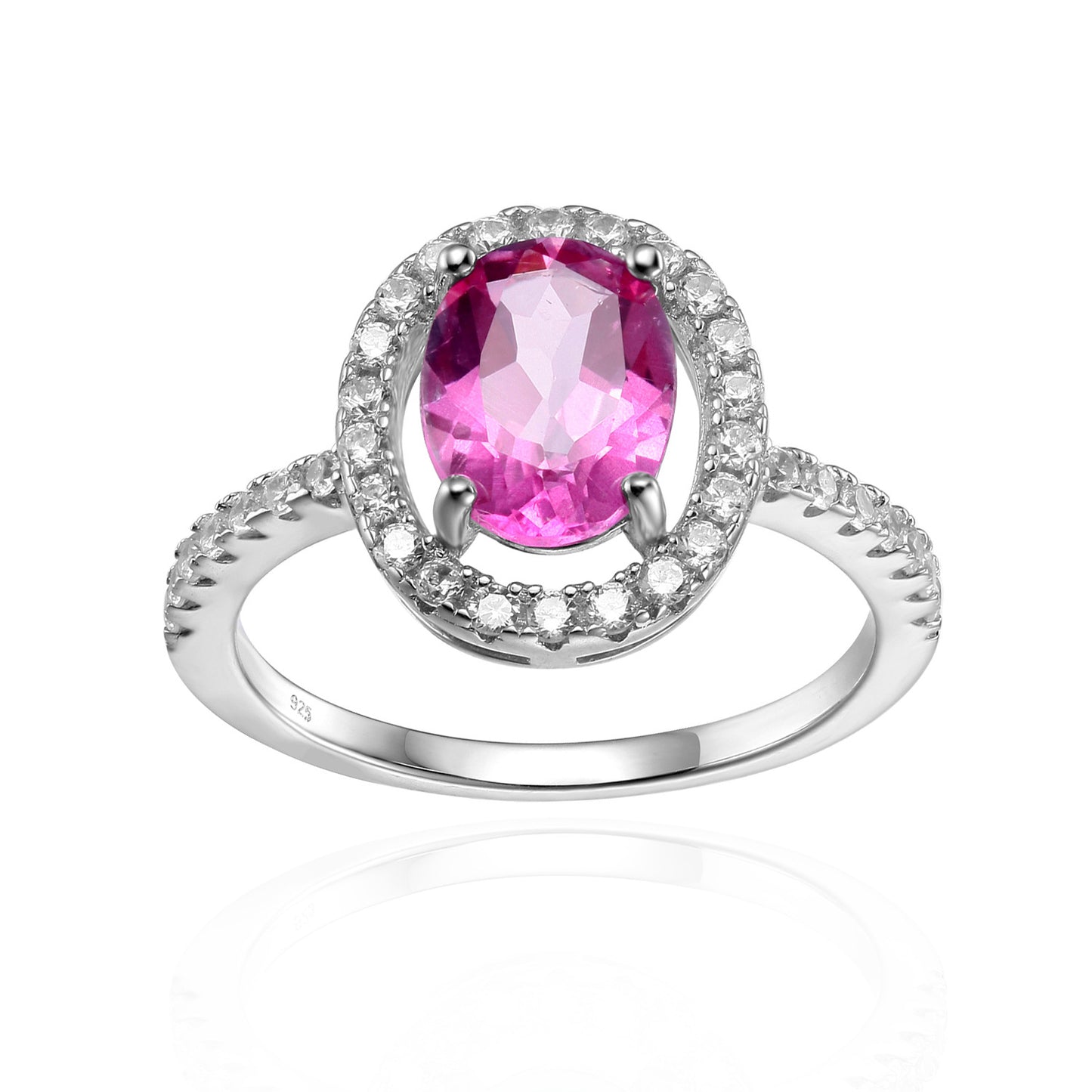 Minimalist Natural Gemstone Ring for Women Fashion Temperament s925Silver Inlaid Garnet Gemstone Crystal Ring