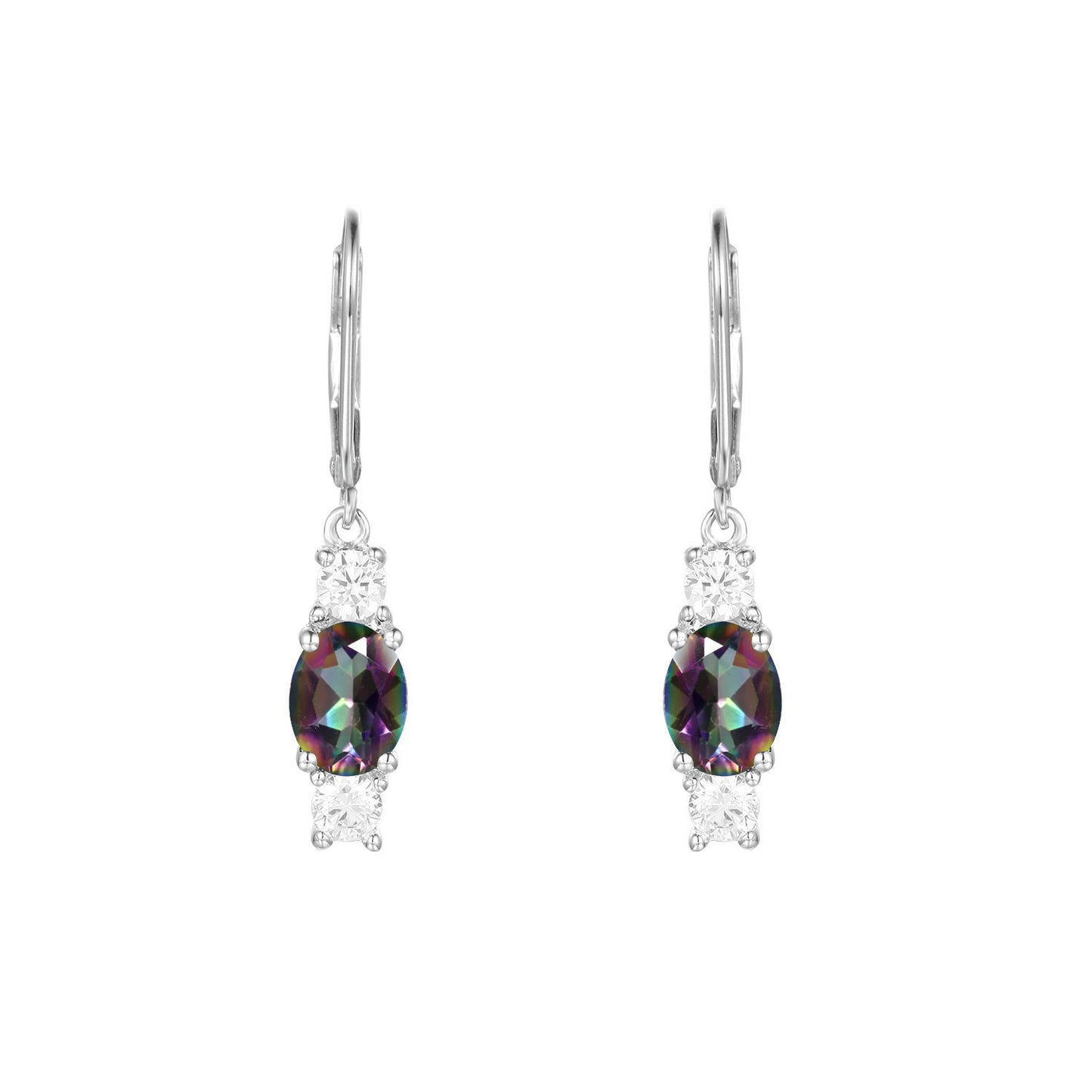 Factory Direct Supply Natural Gemstone Earrings Vintage Personality Inlaid with Garnet s925Sterling Silver Stud Earrings