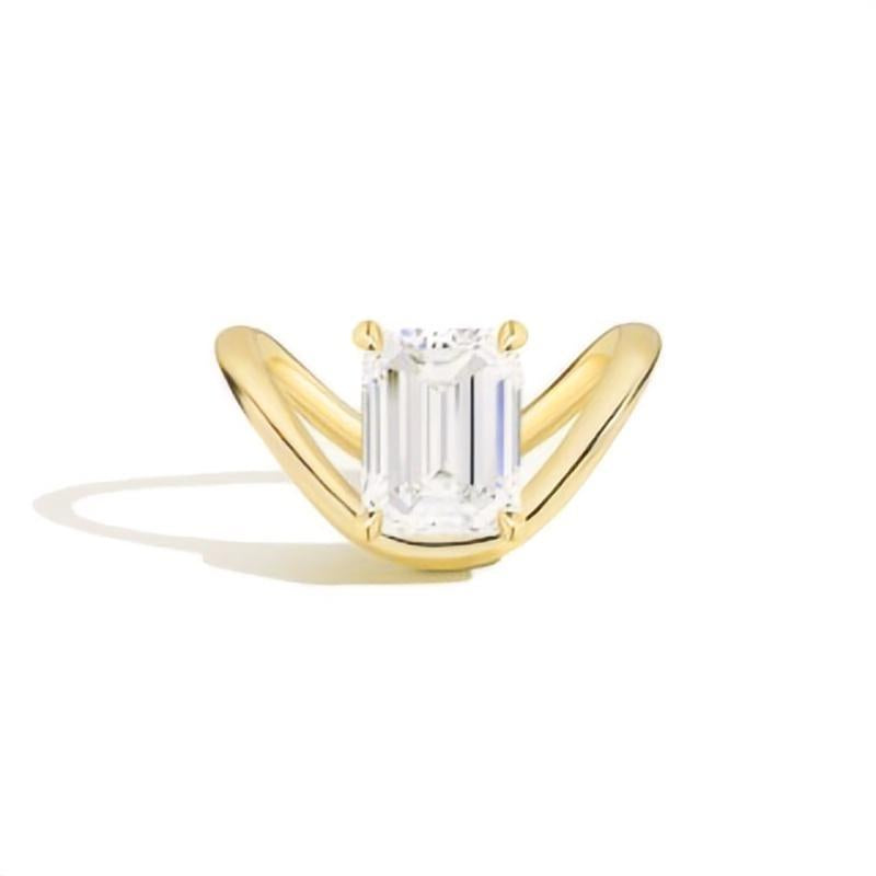 Sense of Design2Carat Moissanite Ring s925Sterling Silver Ring Water Drop Marquise Round Large Carat Ring Gold
