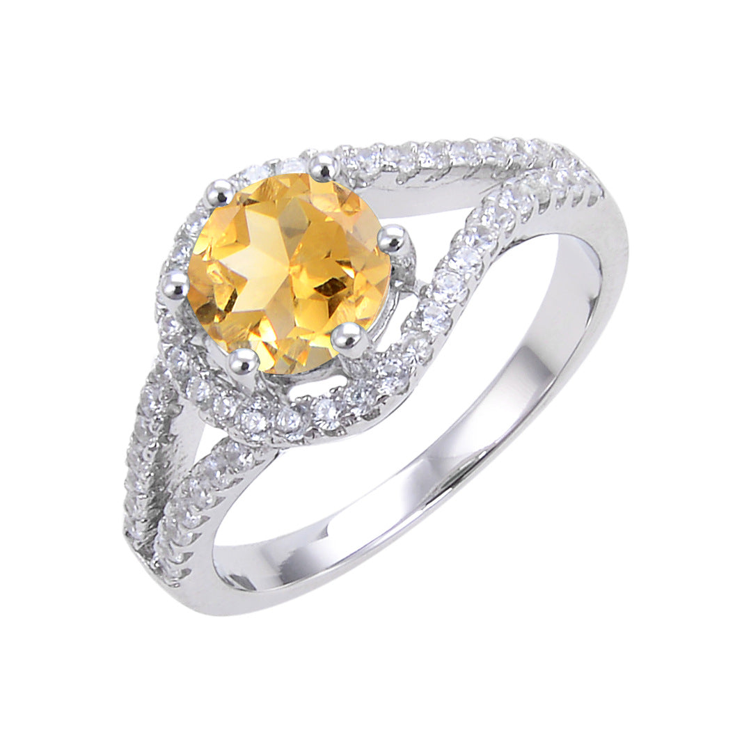Hot Selling Colorful Gemstone Natural Emerald Ring s925Sterling Silver Crystal Sapphire Ring for Men and Women