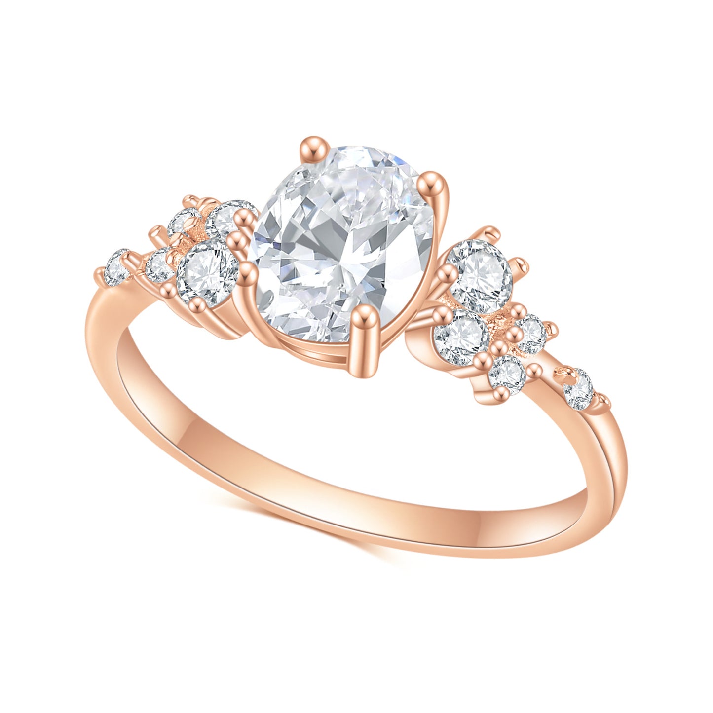 Advanced Sense ins Fresh Style1Carat Moissanite Ring10/14/18k White Gold Rose Gold Yellow Gold Ring