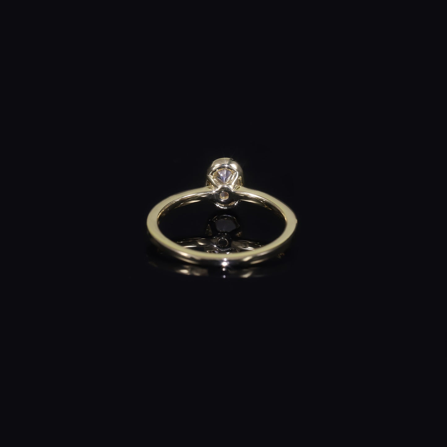 Simple18k Gold Cultivated Diamond Ring Setting0.8Carat Egg Shape9/10/14k Gold Genuine Diamond Platinum Setting