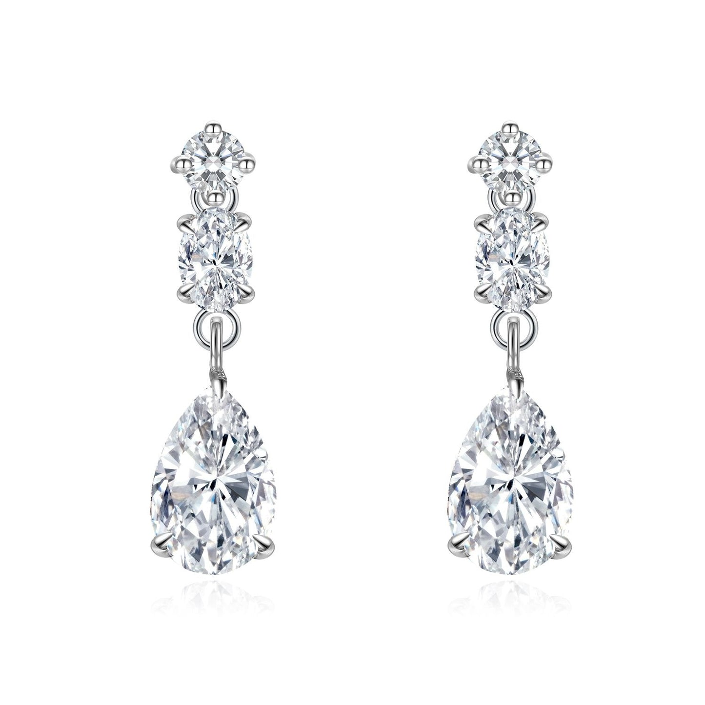 Light Luxury14k Gold Inlaid Cultivated Diamond Earrings for Women, Unique Pear-Shaped Water Drop Earrings k Gold earrings2024Popular