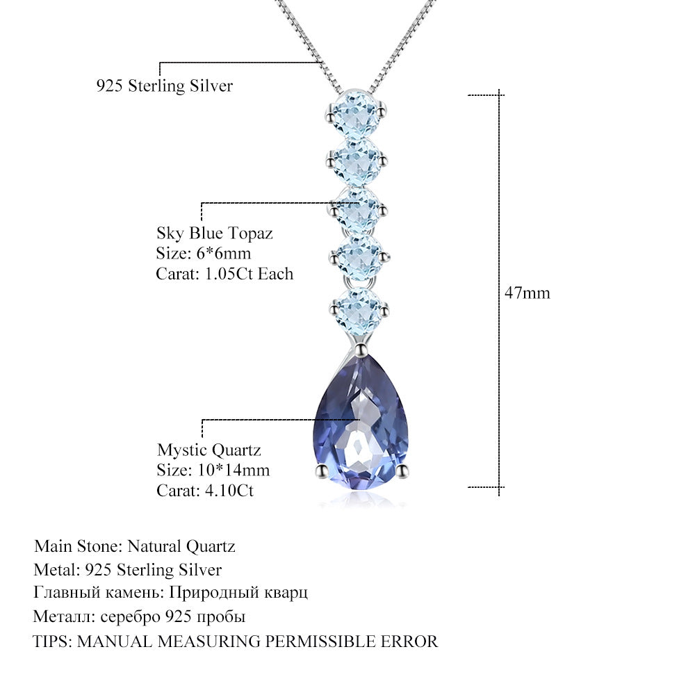 Luxurious High-End Natural Amethyst Pendant Supply s925Silver Inlaid Natural Gemstone Necklace Pendant