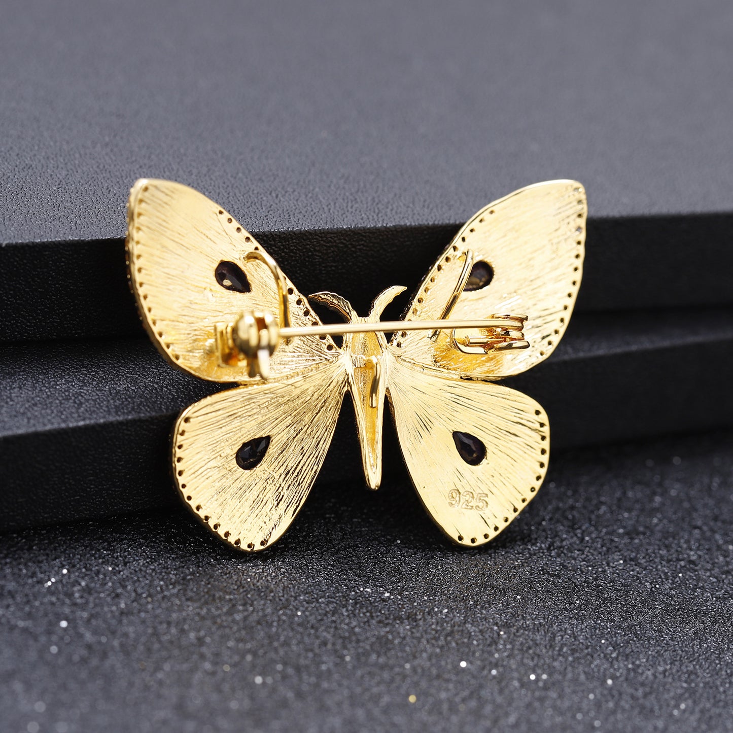 Designer Brooch Pendant Dual-use Butterfly Design Palace Style s925Silver Natural Amethyst Necklace Pendant