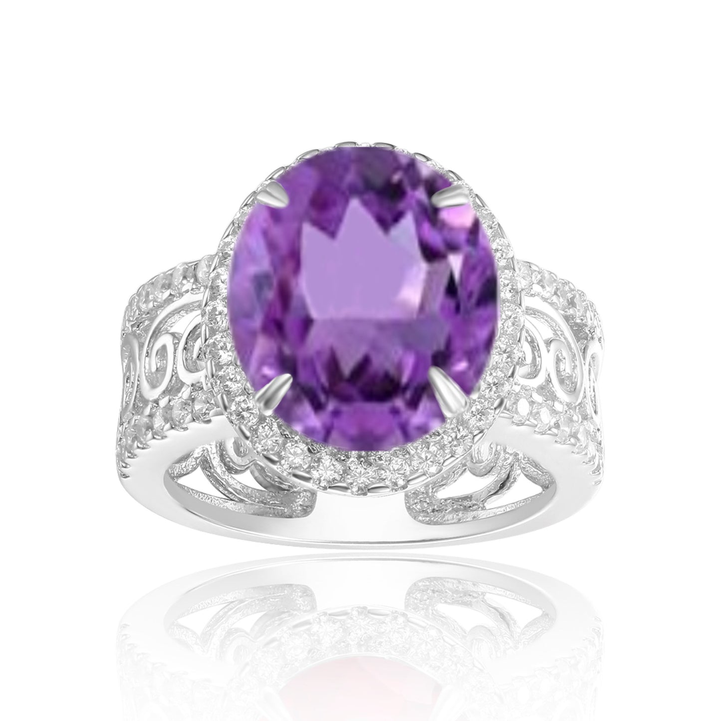 Luxurious Design s925Silver Inlaid Natural Topaz Ring High-end Jewelry Natural Gemstone Ring