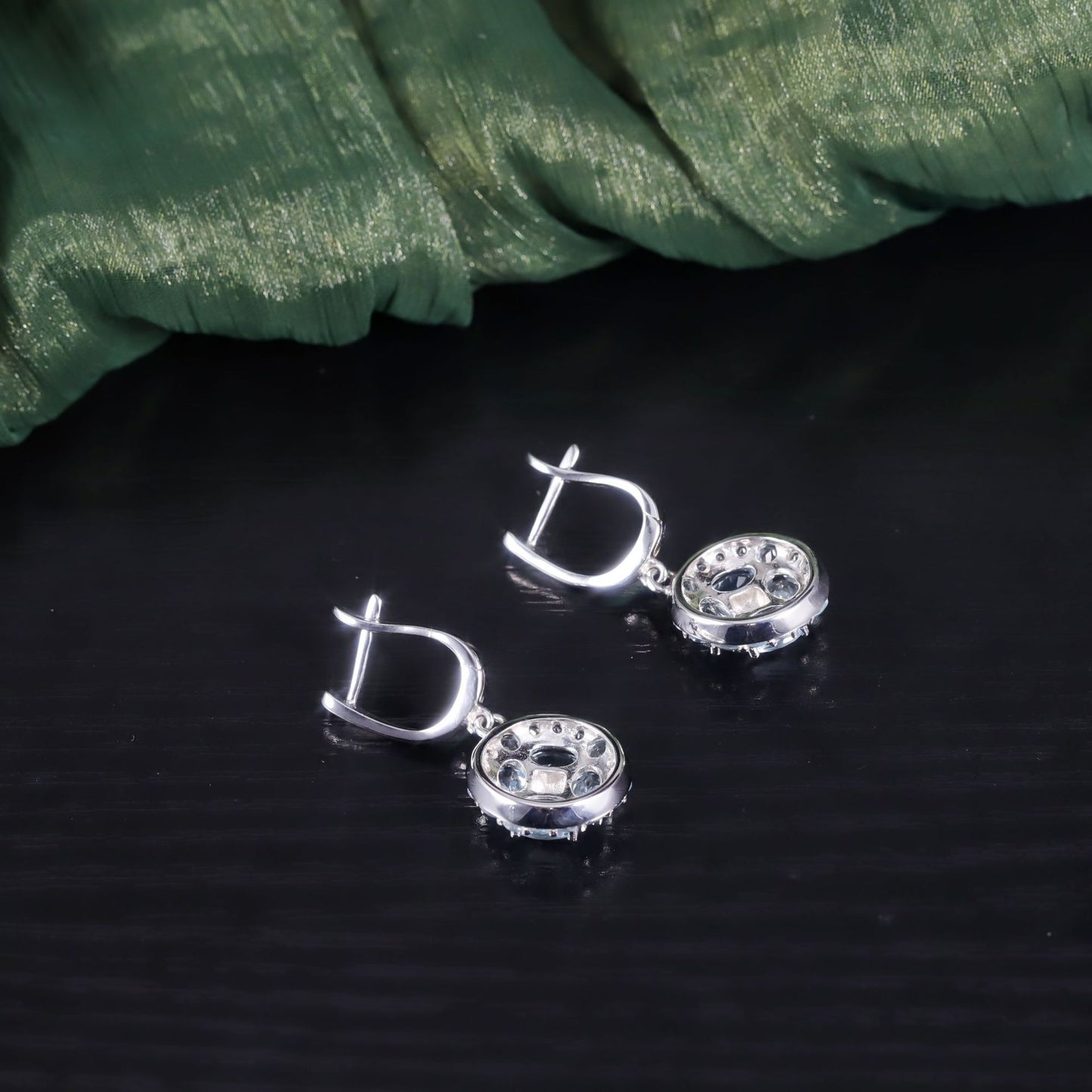 Natural Style Leaf Branch Earrings S925Sterling Silver Inlaid Natural Garnet Niche Design Earrings New Style